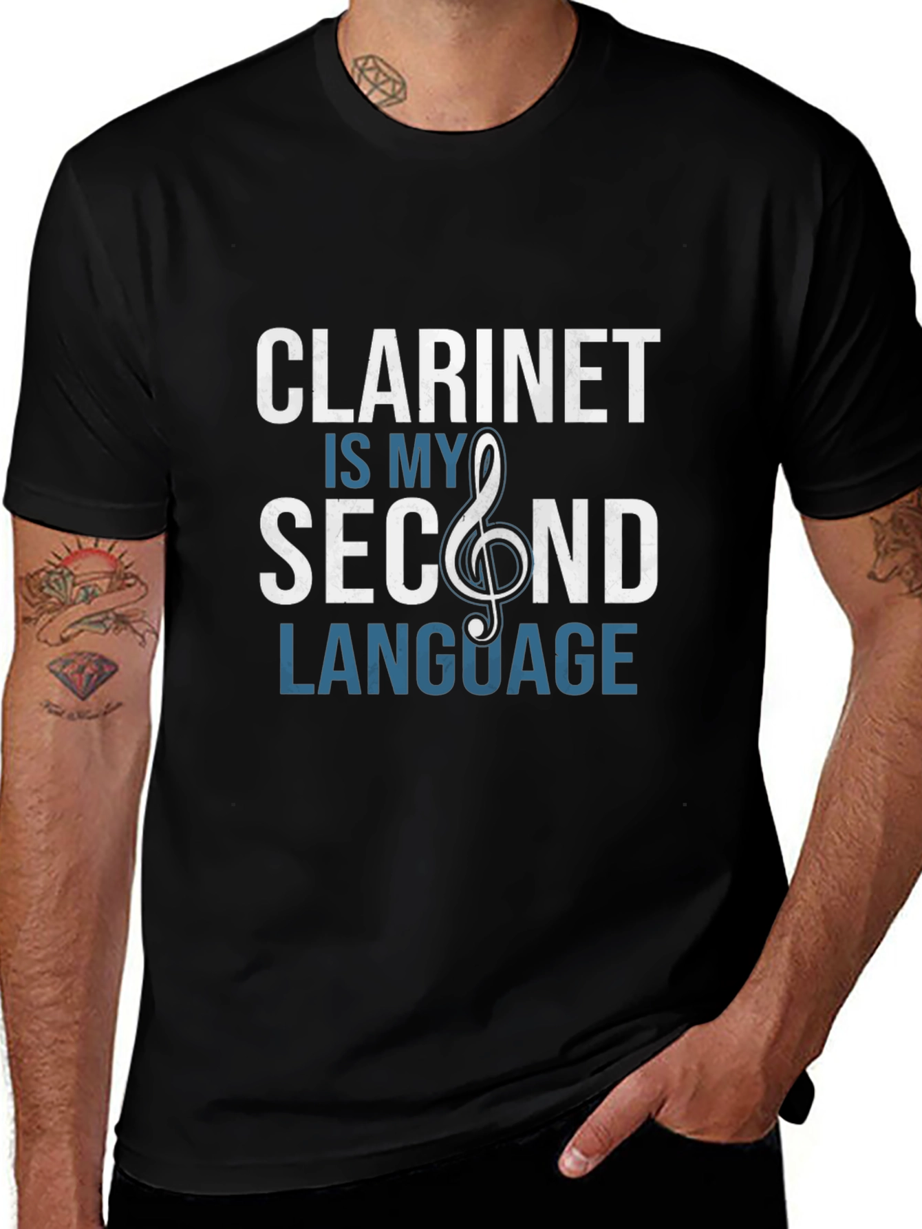 Clarinet is My Second Language Graphic Tee