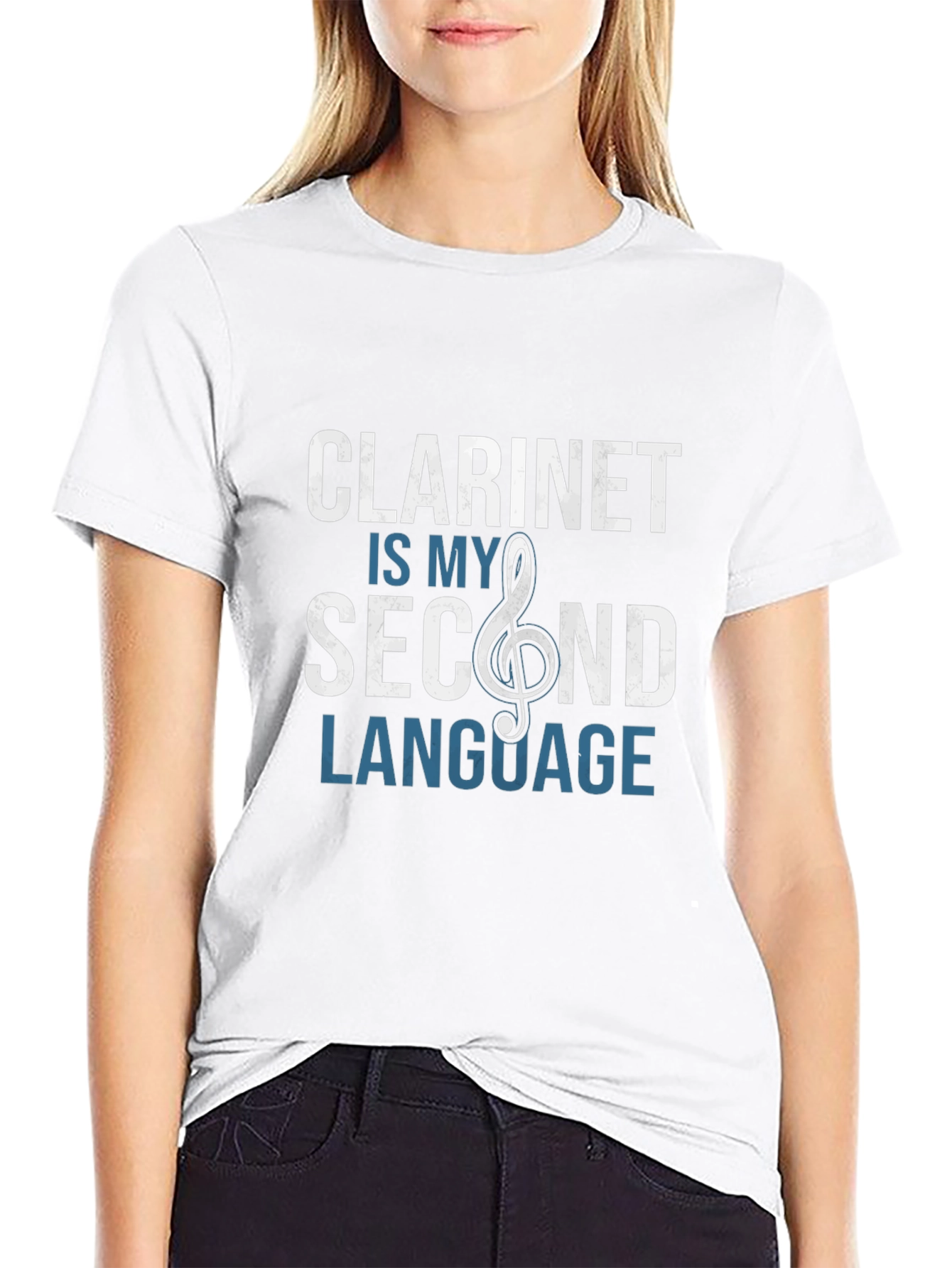 Clarinet is My Second Language Graphic Tee