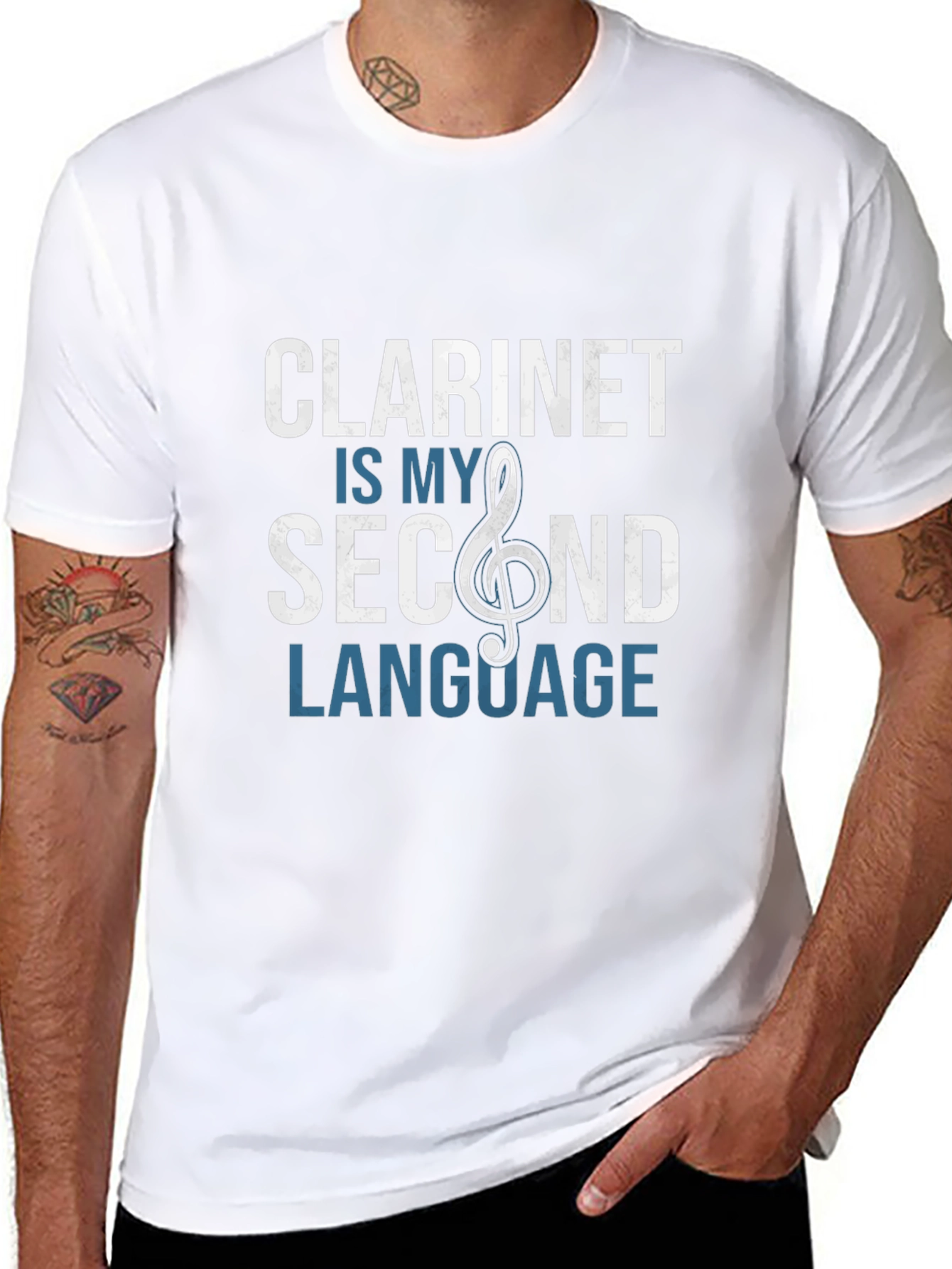 Clarinet is My Second Language Graphic Tee