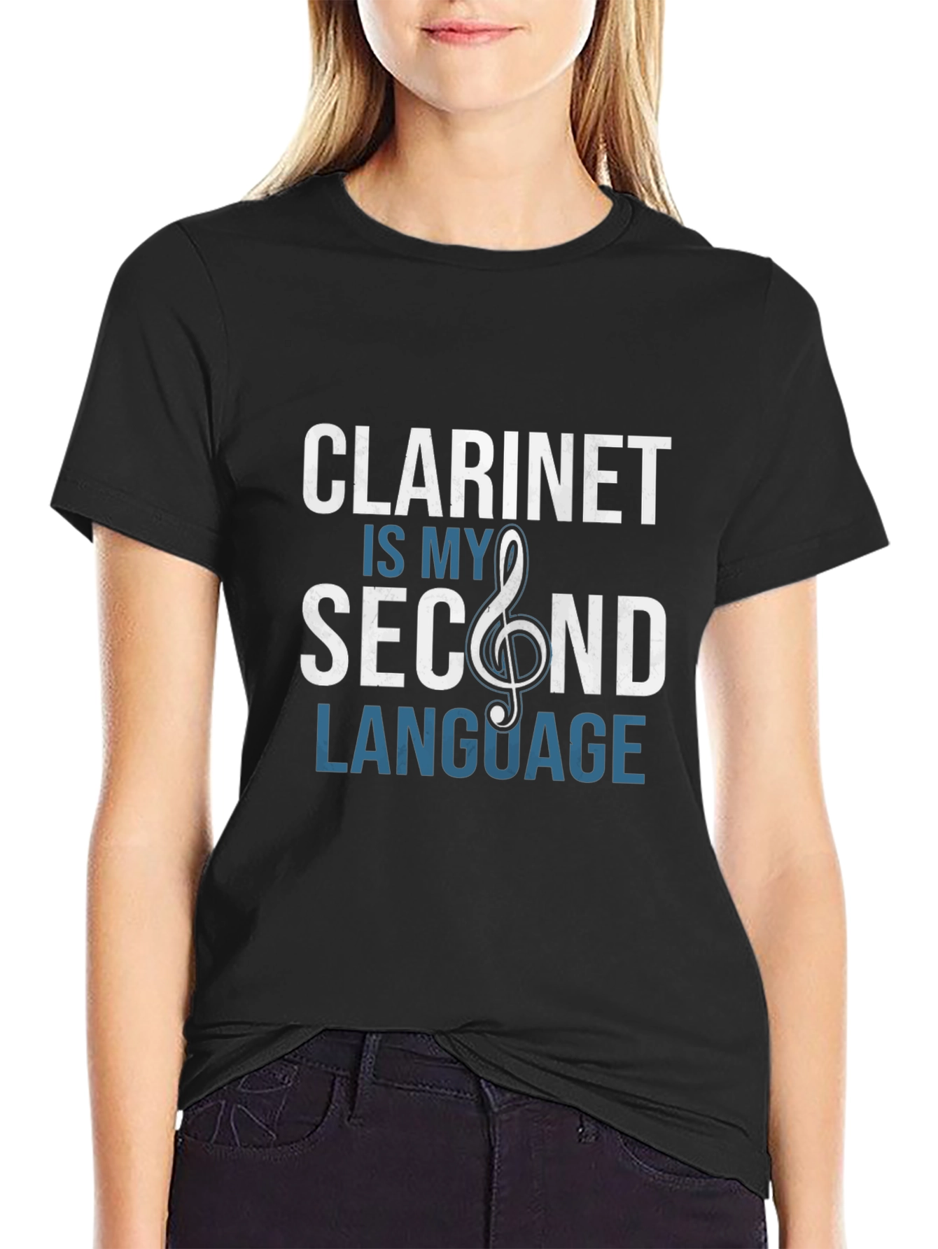 Clarinet is My Second Language Graphic Tee