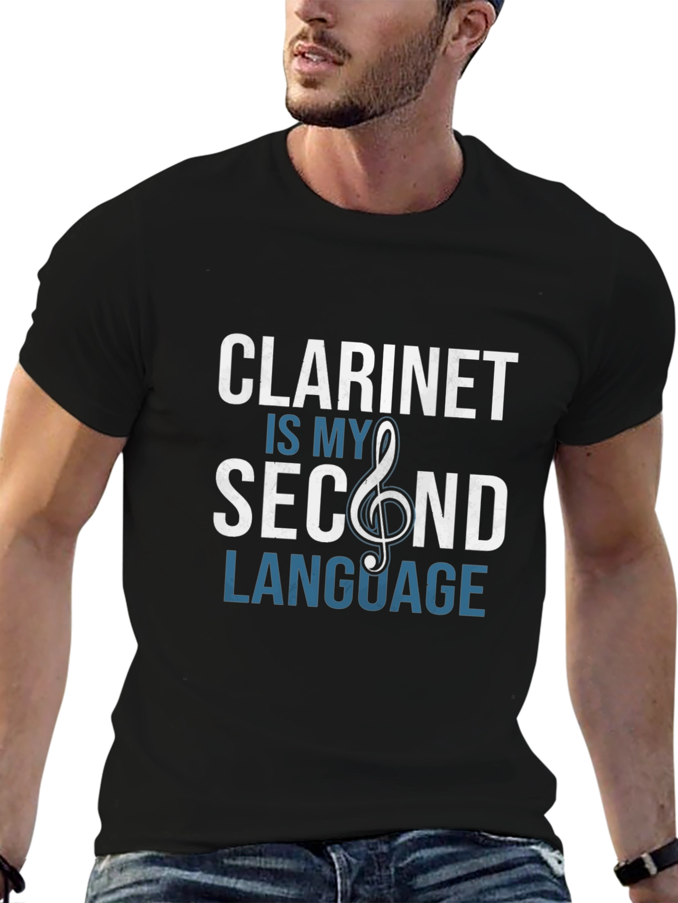 Clarinet is My Second Language Graphic Tee