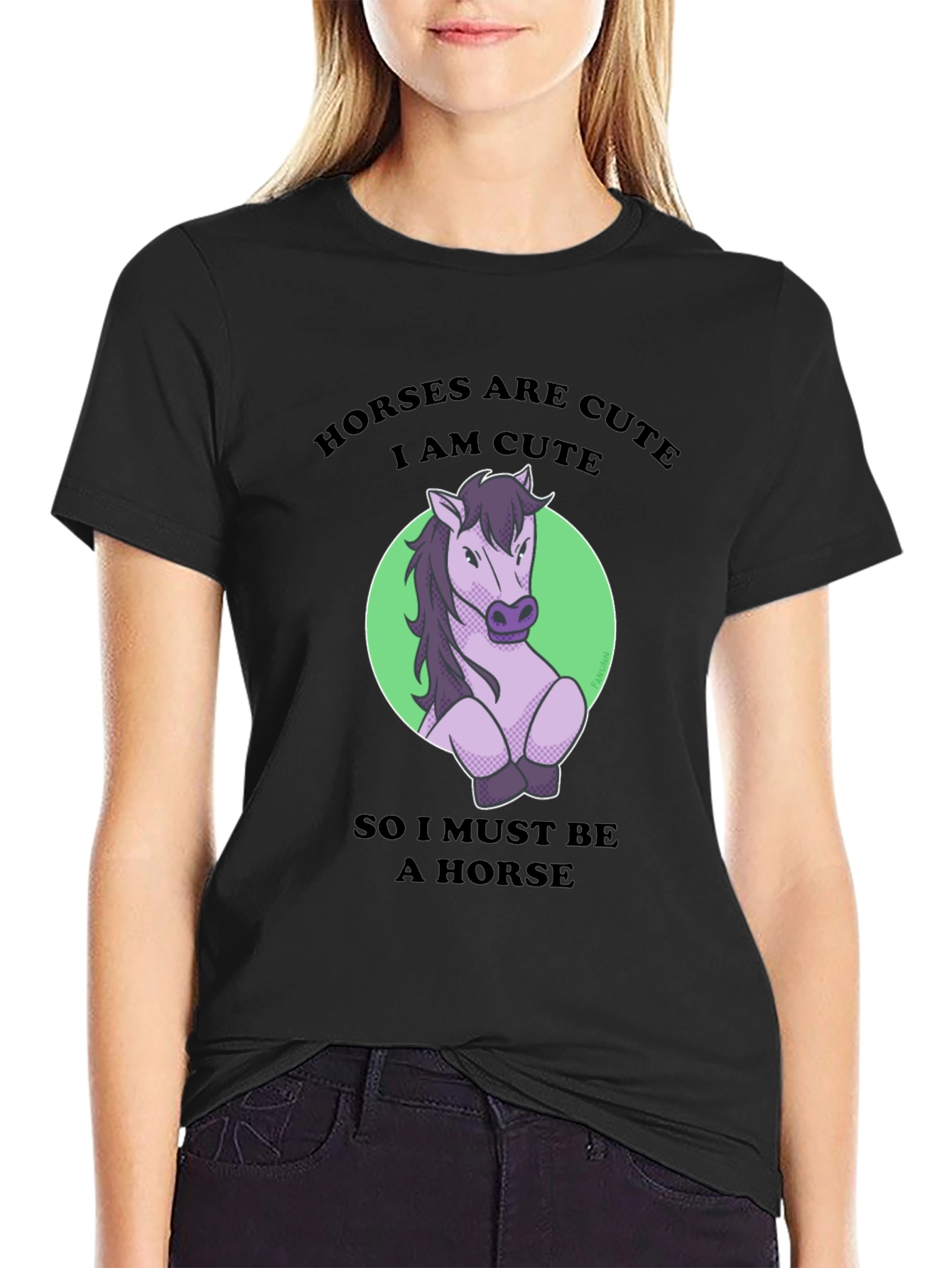 Horses are Cute Graphic T-Shirt