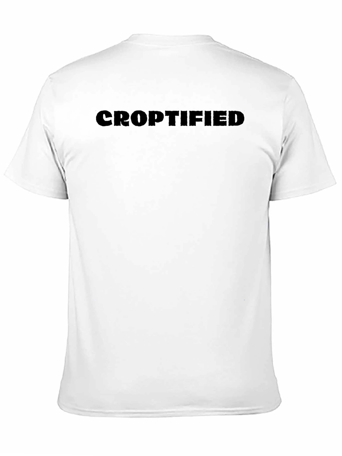 Croptified Black Cotton Casual Tee