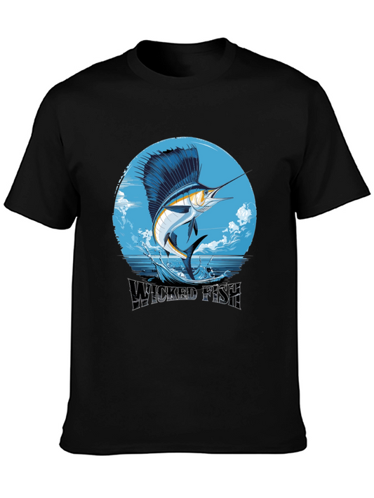Wicked Fish Graphic Tee - Stylish Mens Black T-Shirt
