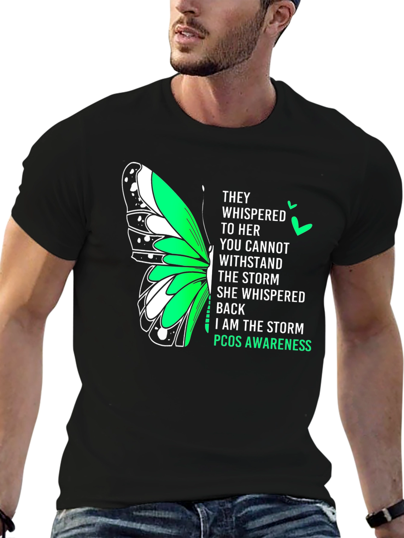 PCOS Awareness Butterfly T-Shirt
