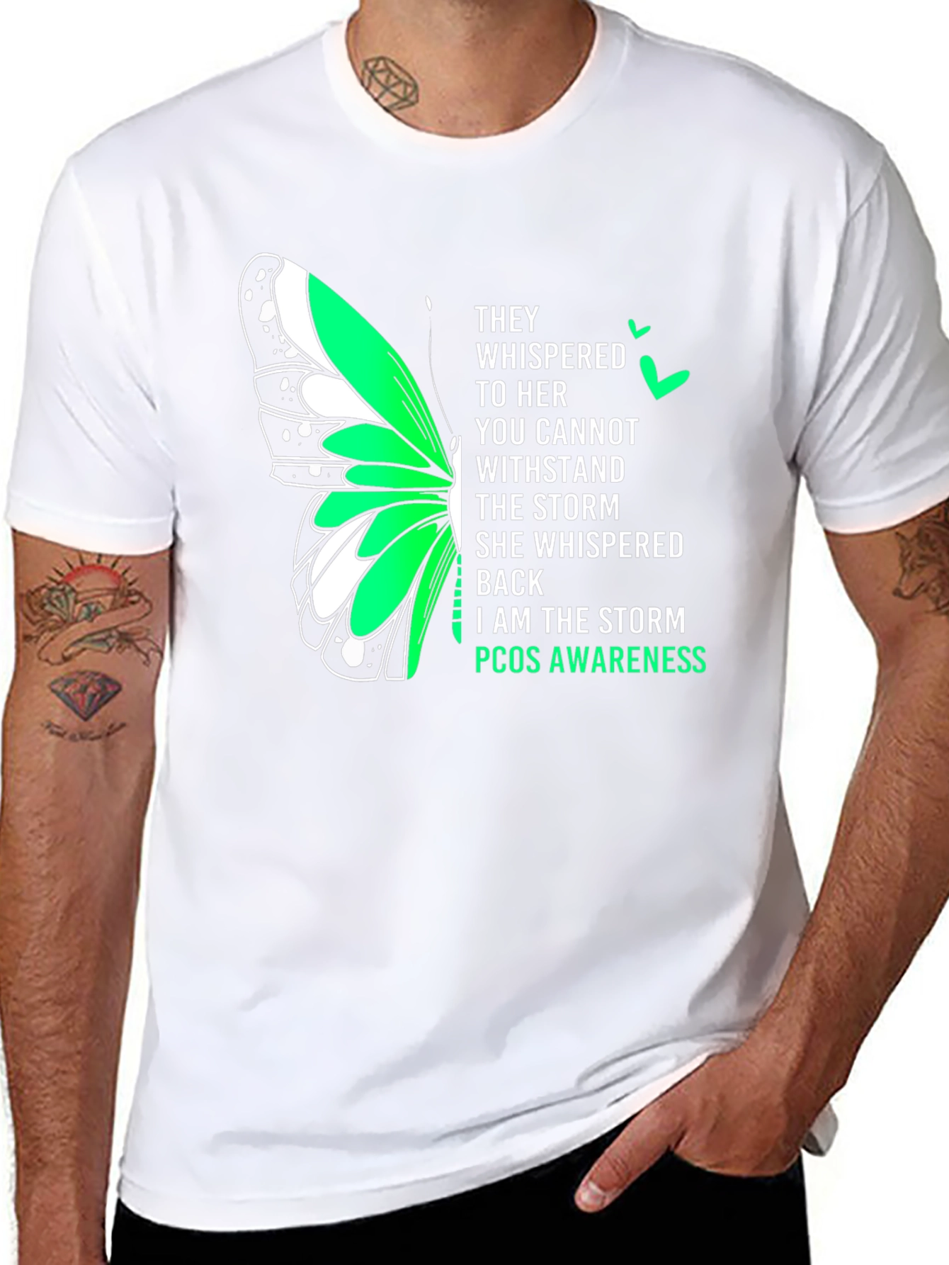 PCOS Awareness Butterfly T-Shirt