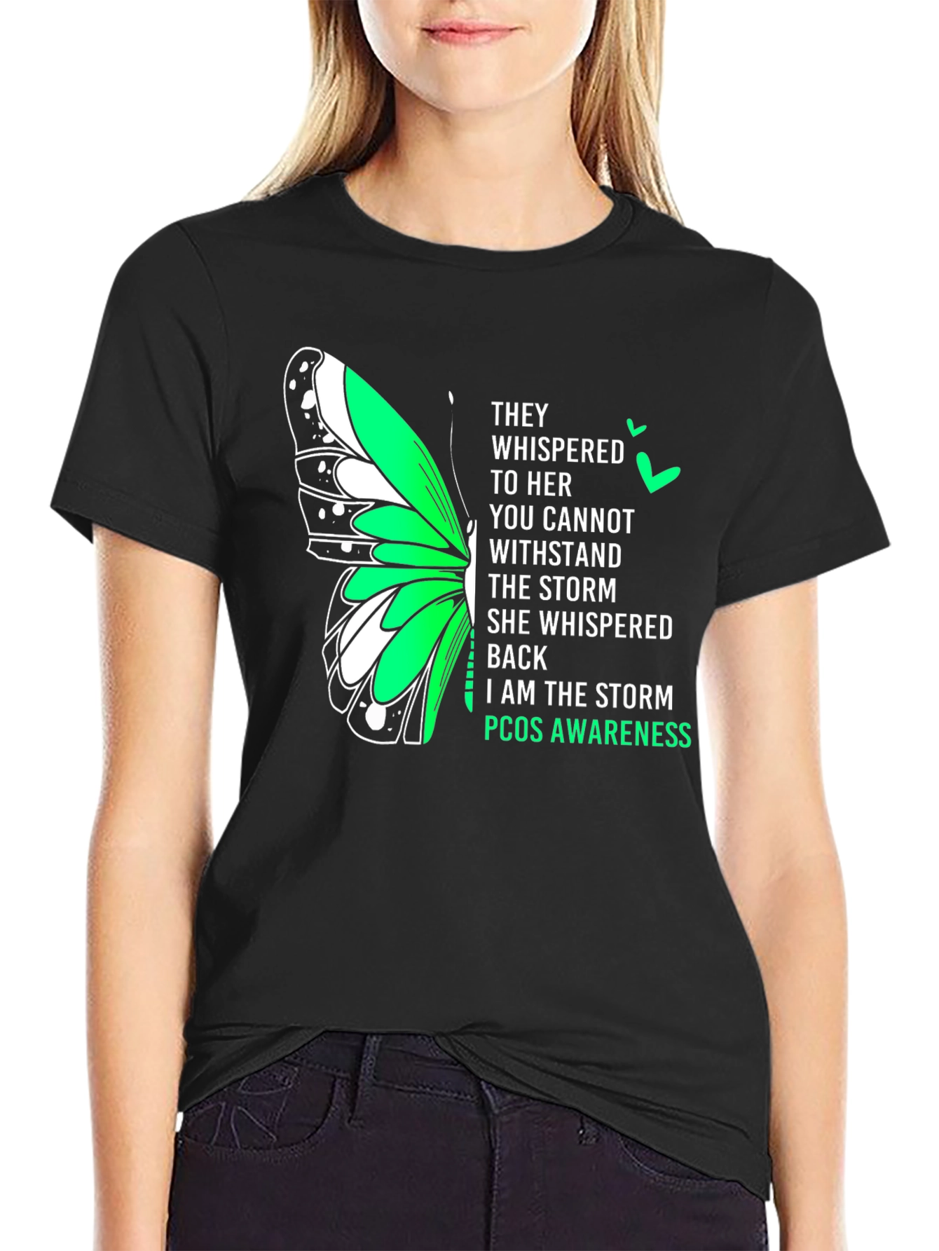 PCOS Awareness Butterfly T-Shirt