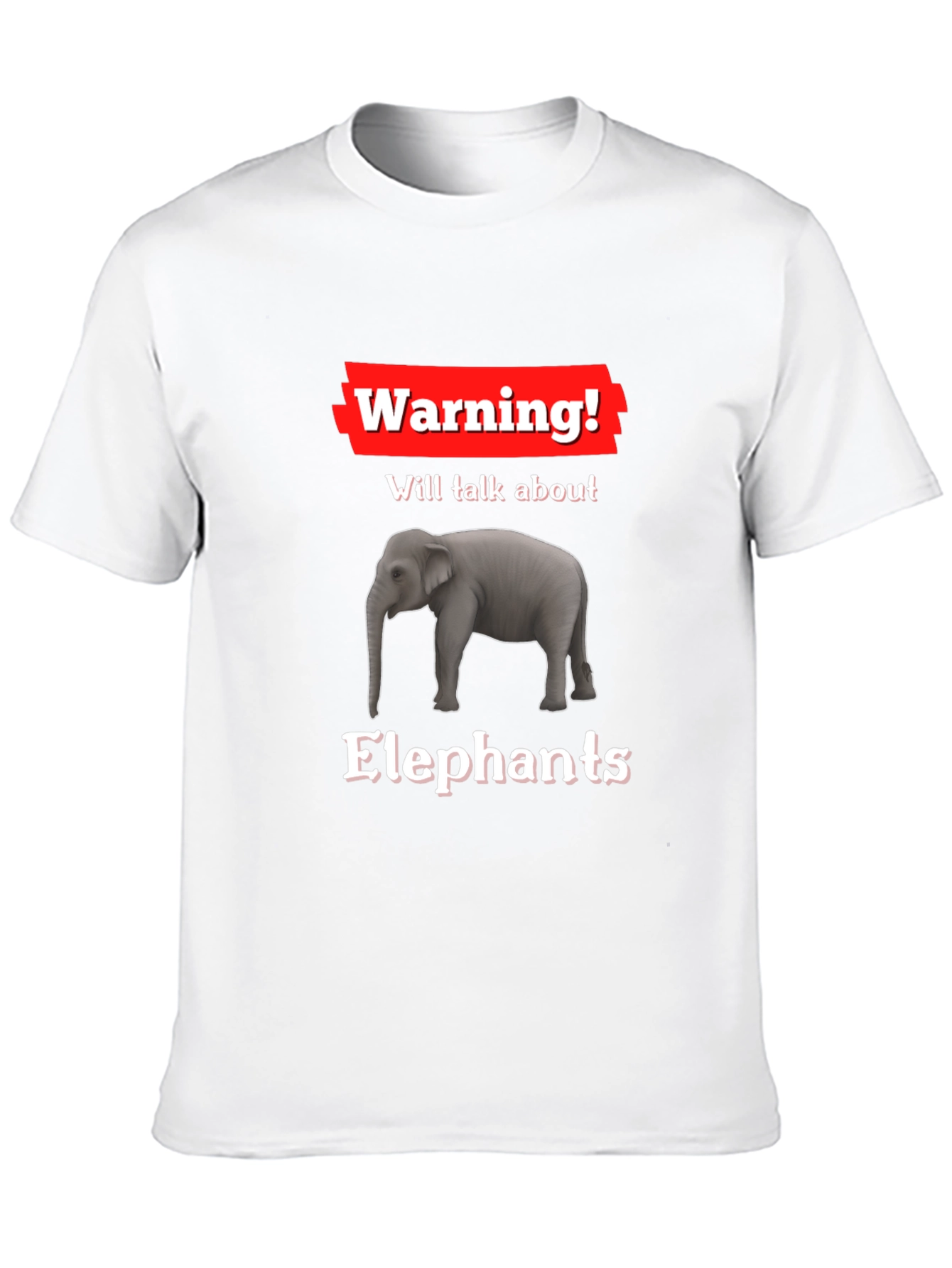Warning! Elephant Graphic Tee - Talk About Elephants
