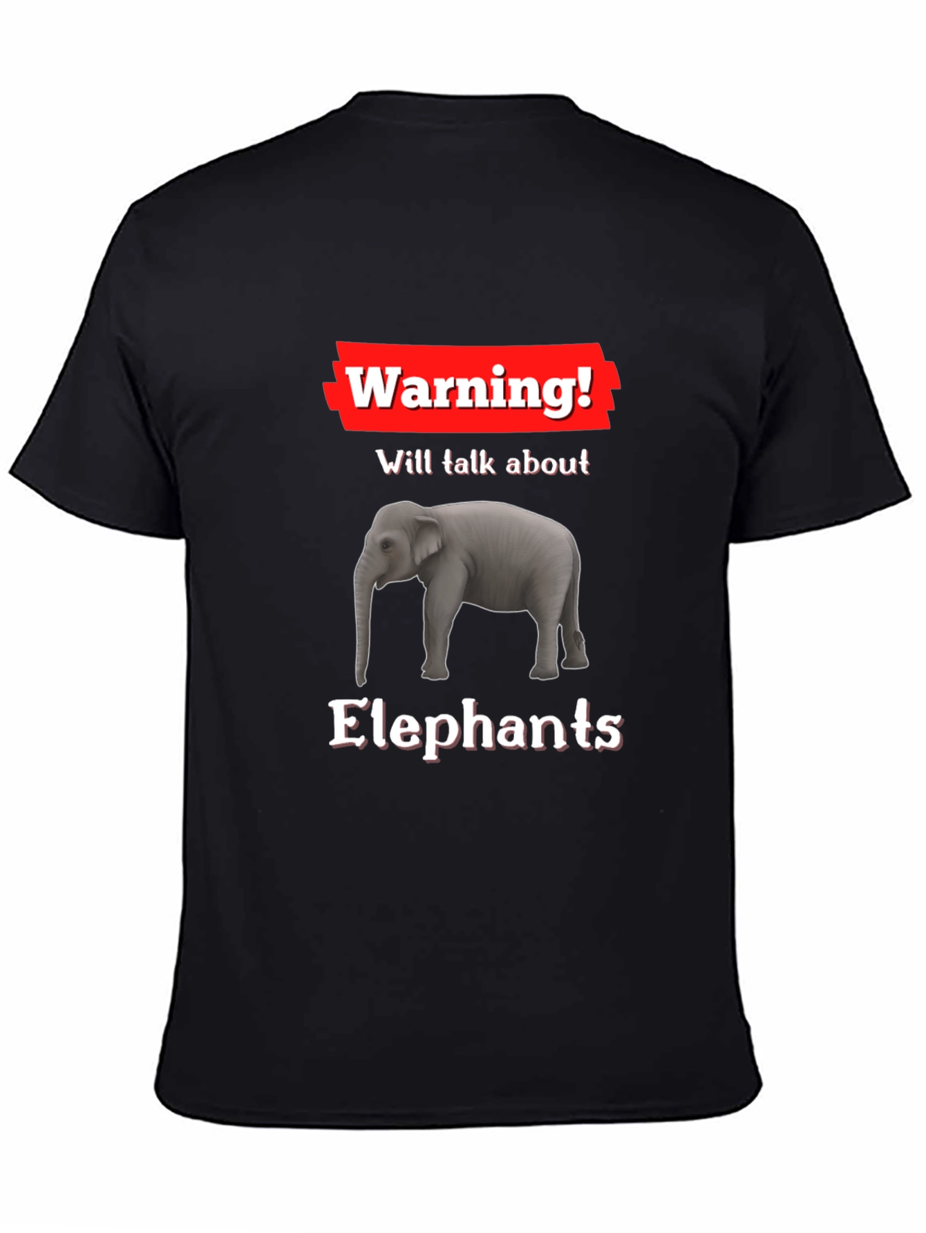 Warning! Elephant Graphic Tee - Talk About Elephants