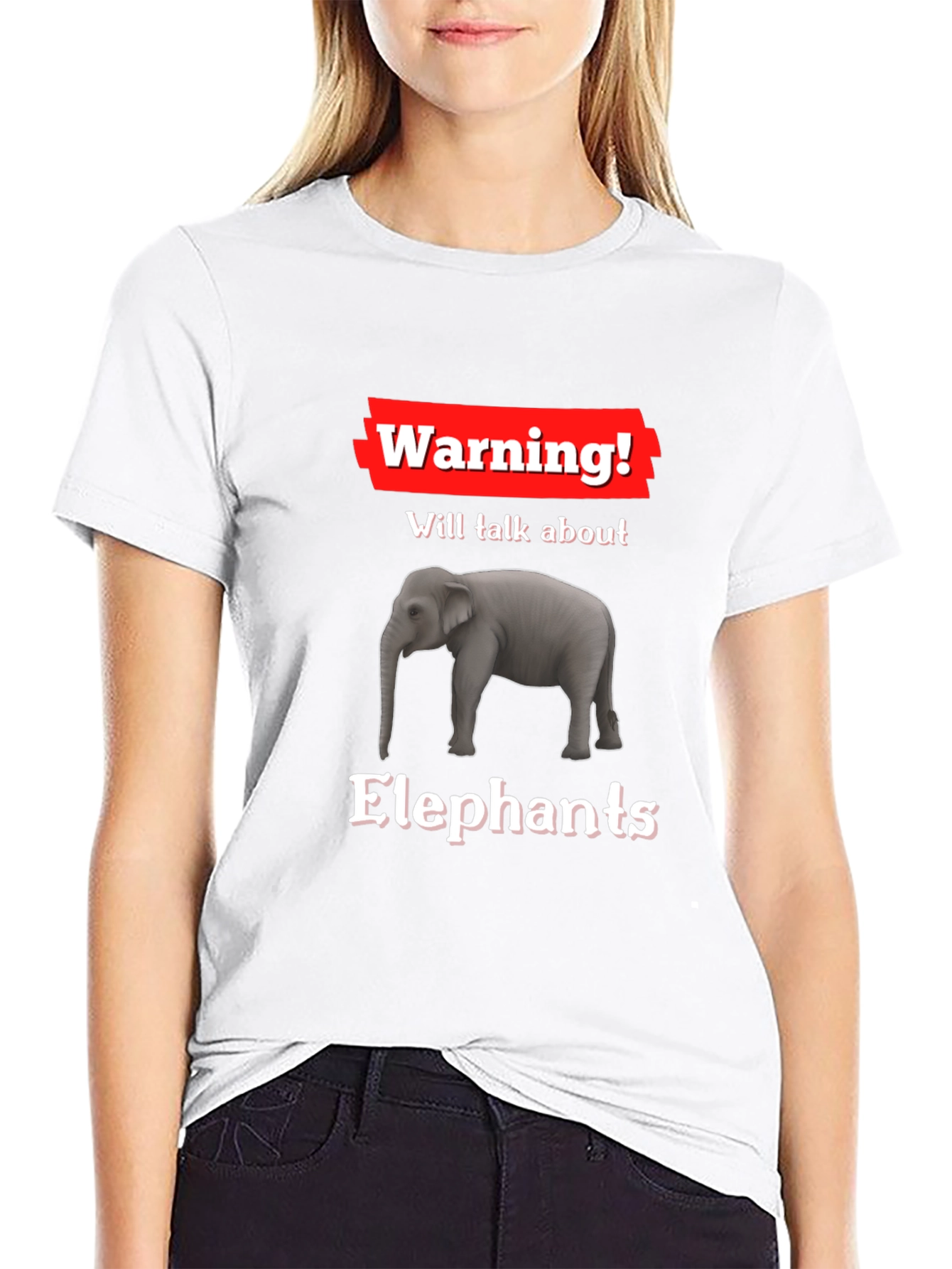 Warning! Elephant Graphic Tee - Talk About Elephants