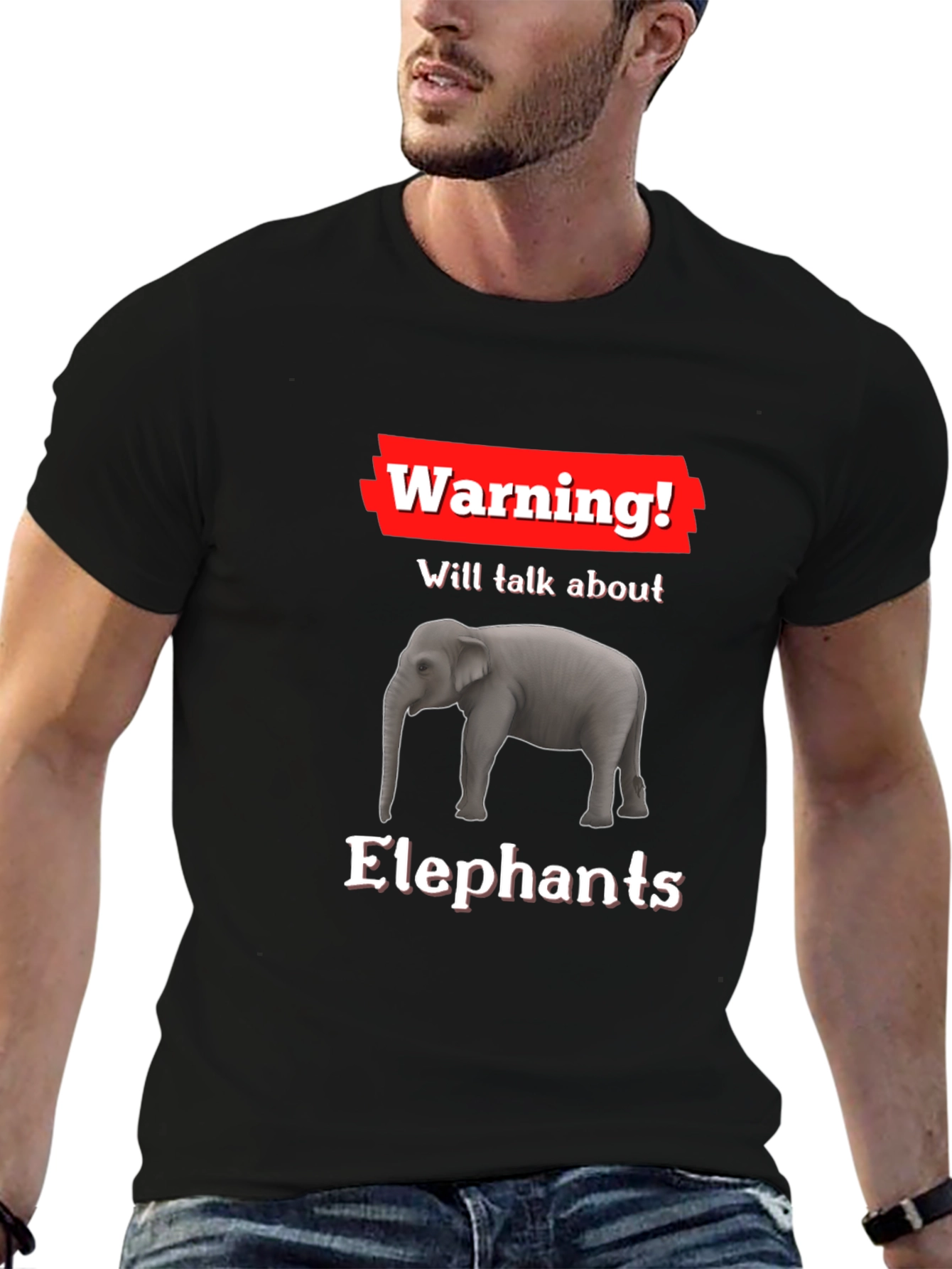 Warning! Elephant Graphic Tee - Talk About Elephants