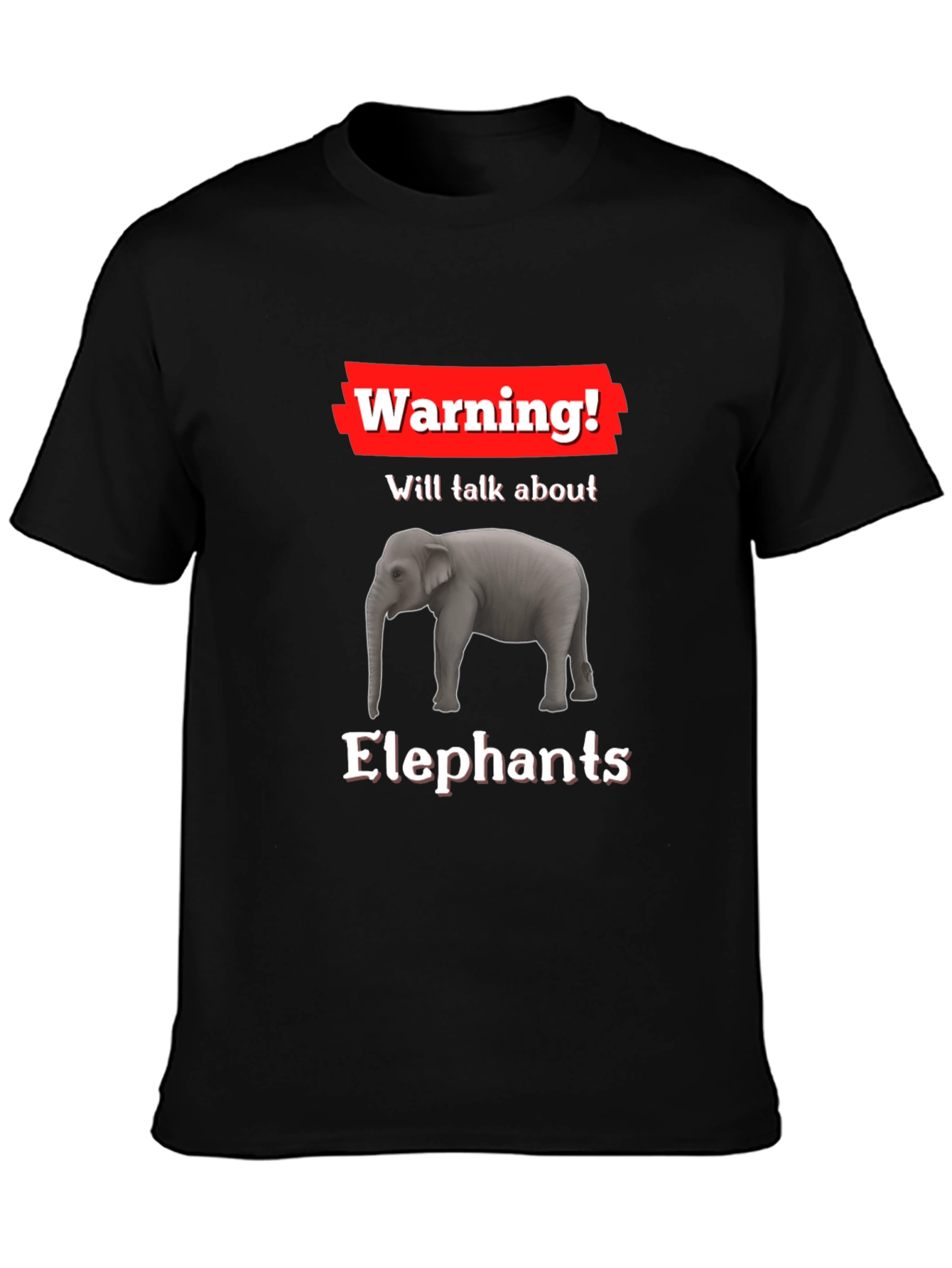 Warning! Elephant Graphic Tee - Talk About Elephants