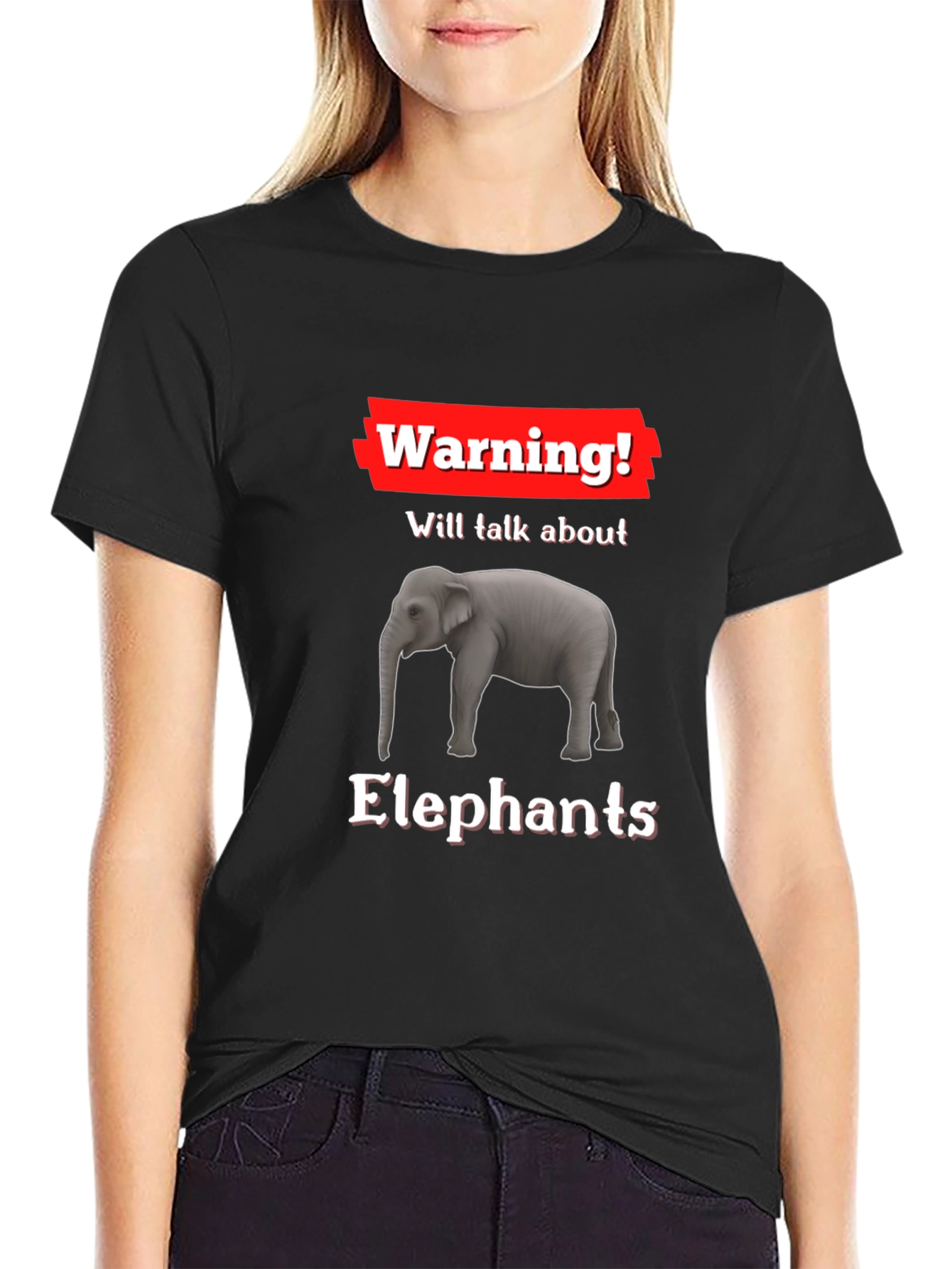 Warning! Elephant Graphic Tee - Talk About Elephants