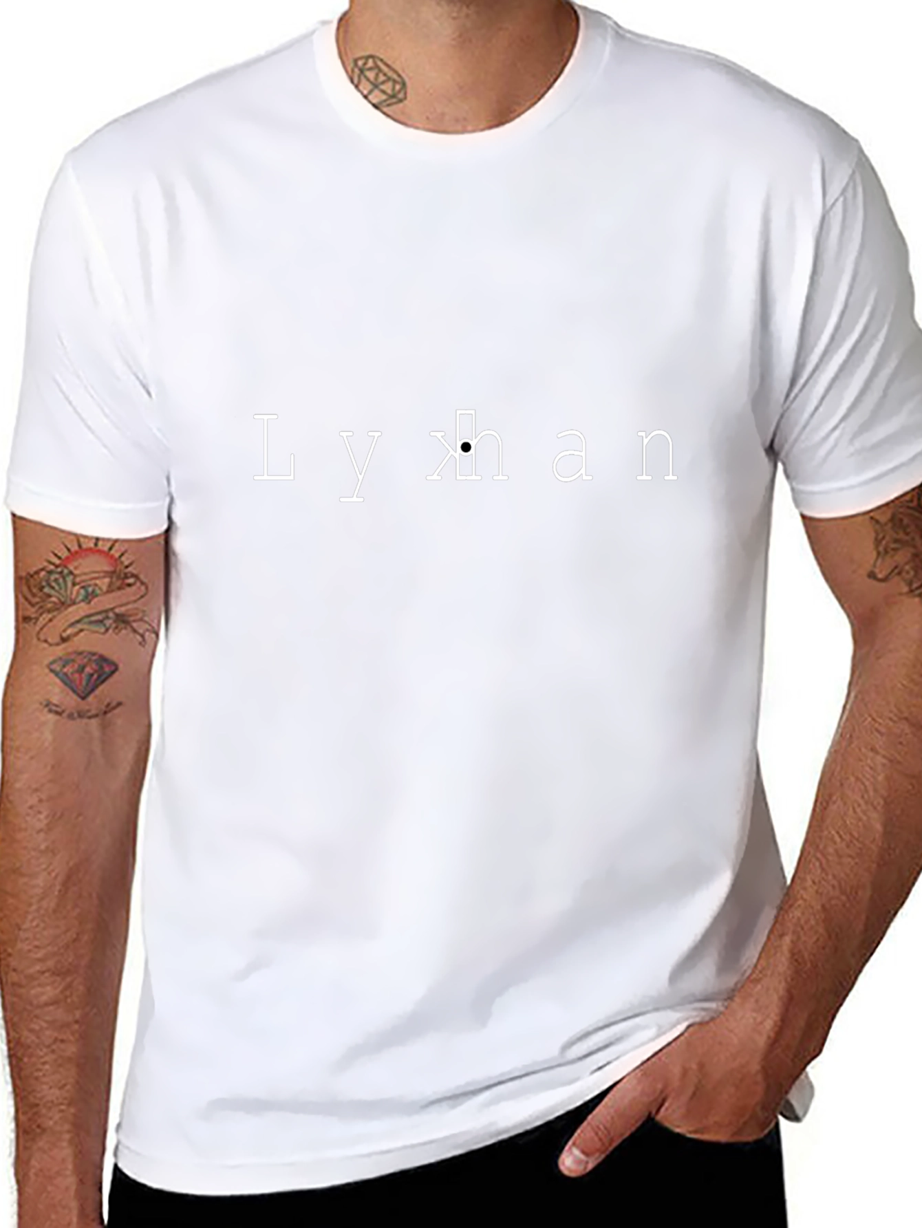 Stylish Black T-Shirt with Lyhan Print