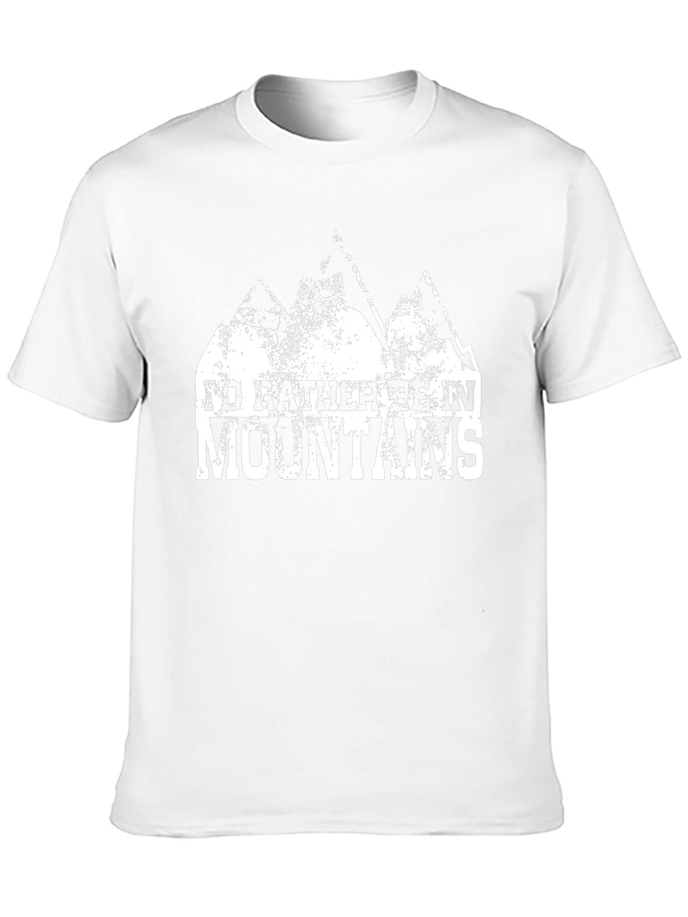 Id Rather Be In Mountains Black T-Shirt