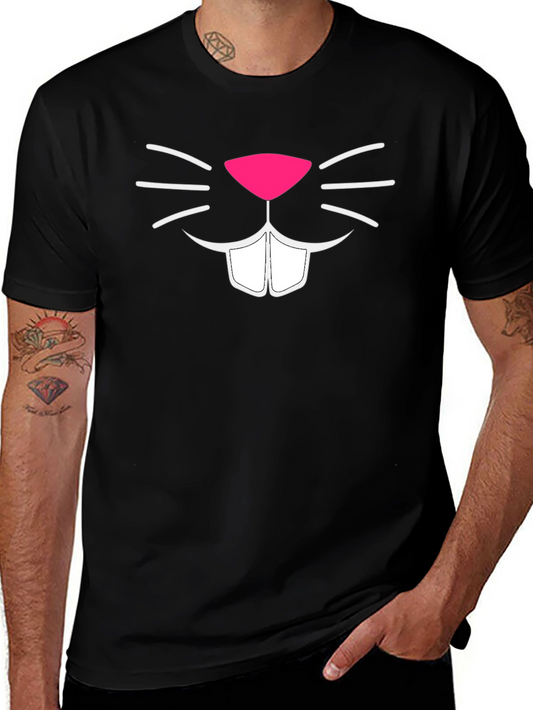 Funny Bunny Face Graphic T-Shirt
