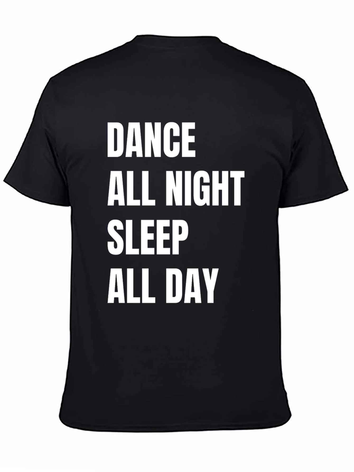 Dance All Night Graphic Tee -  Black Cotton T-Shirt