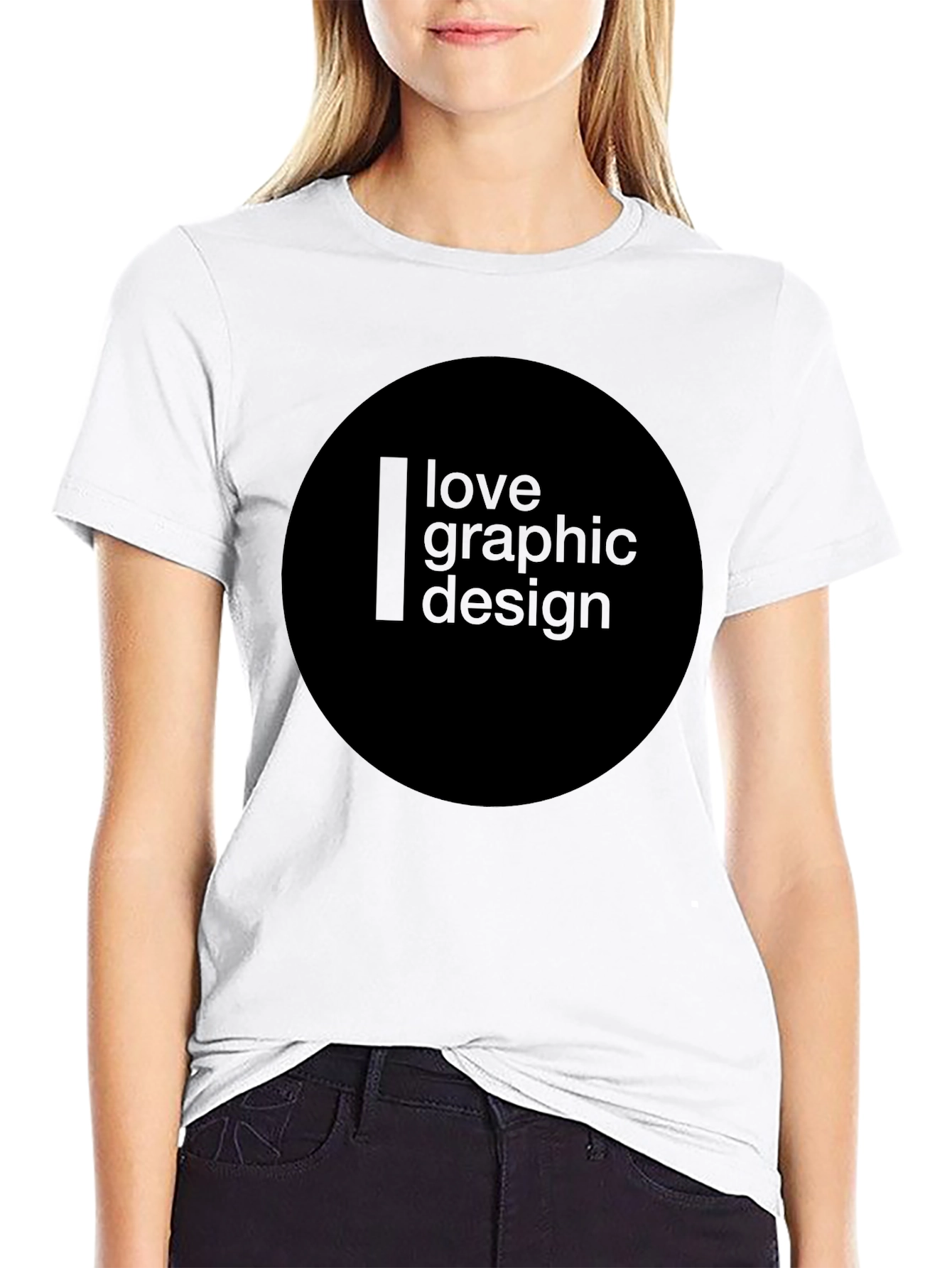 Love Graphic Design Black T-Shirt