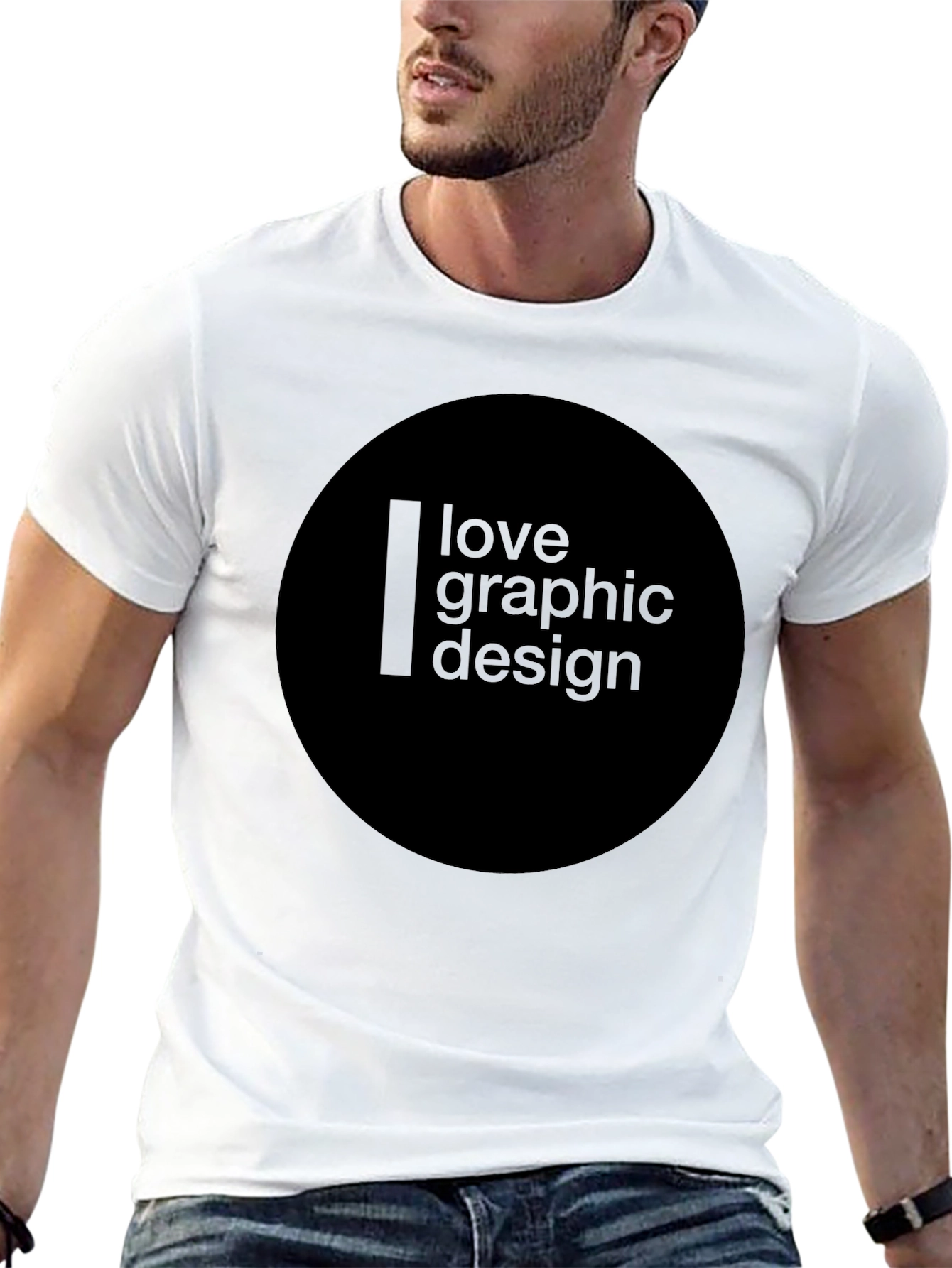 Love Graphic Design Black T-Shirt