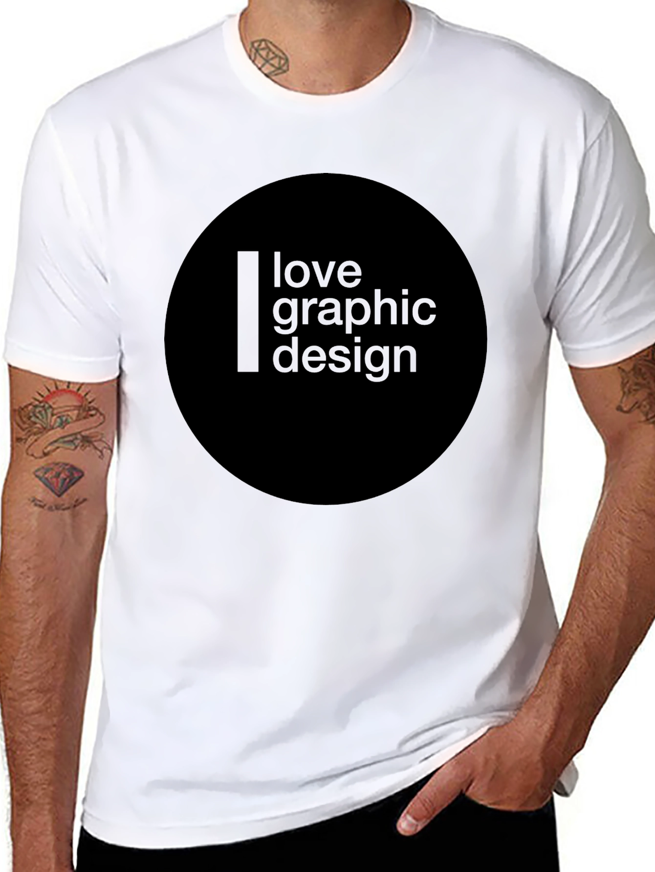 Love Graphic Design Black T-Shirt