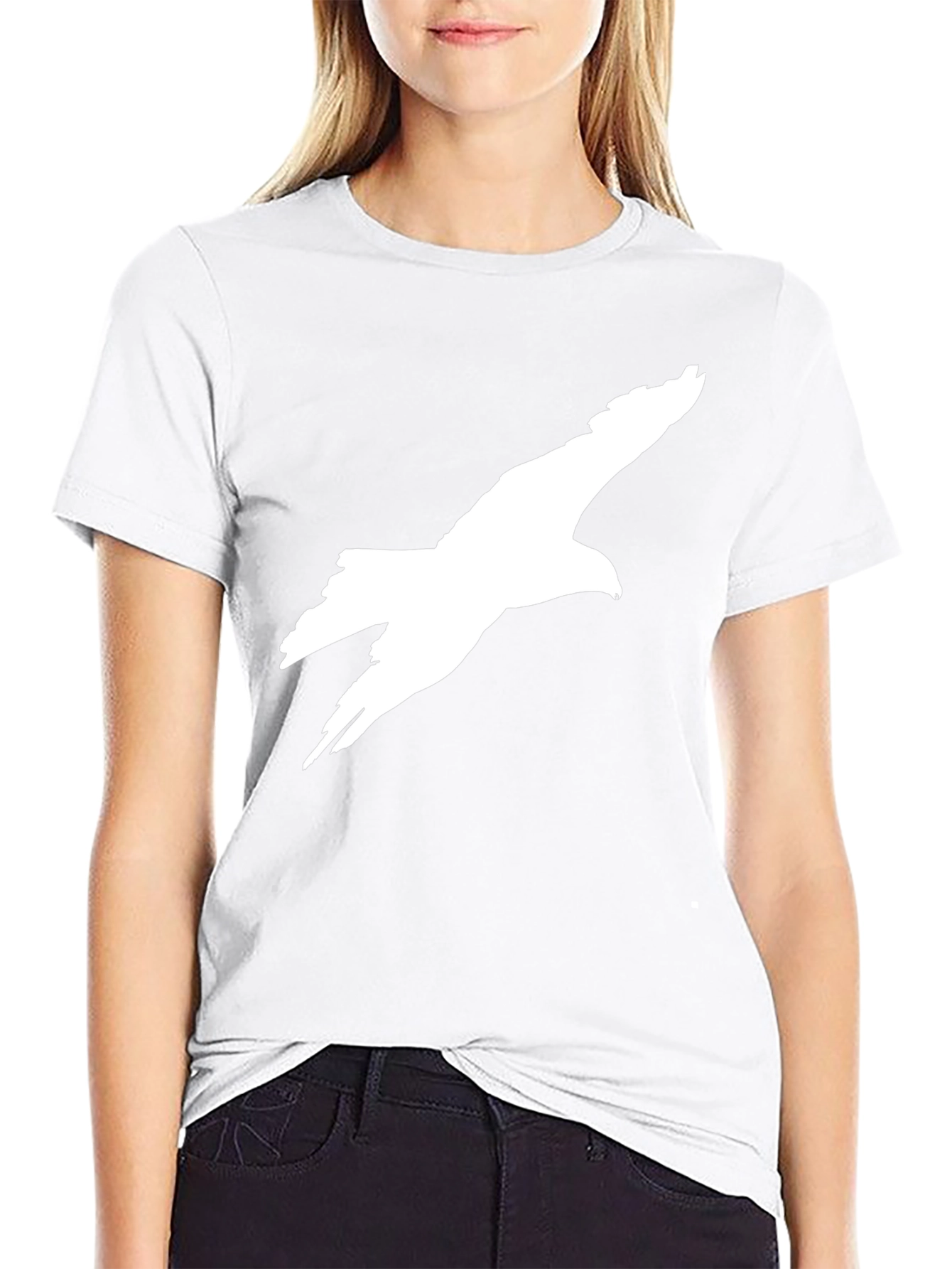 Black T-Shirt with Eagle Graphic