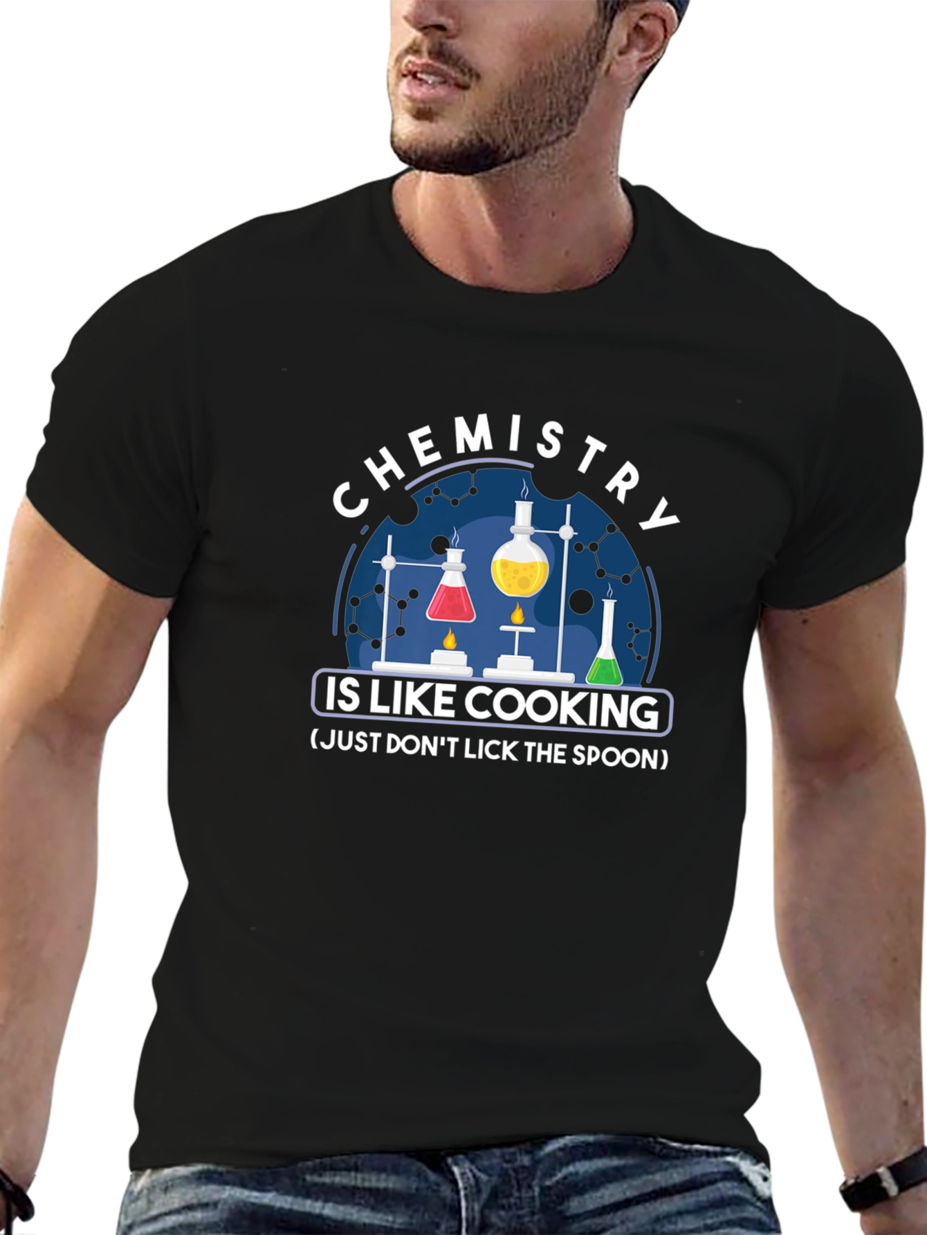 Chemistry Is Like Cooking Black T-Shirt