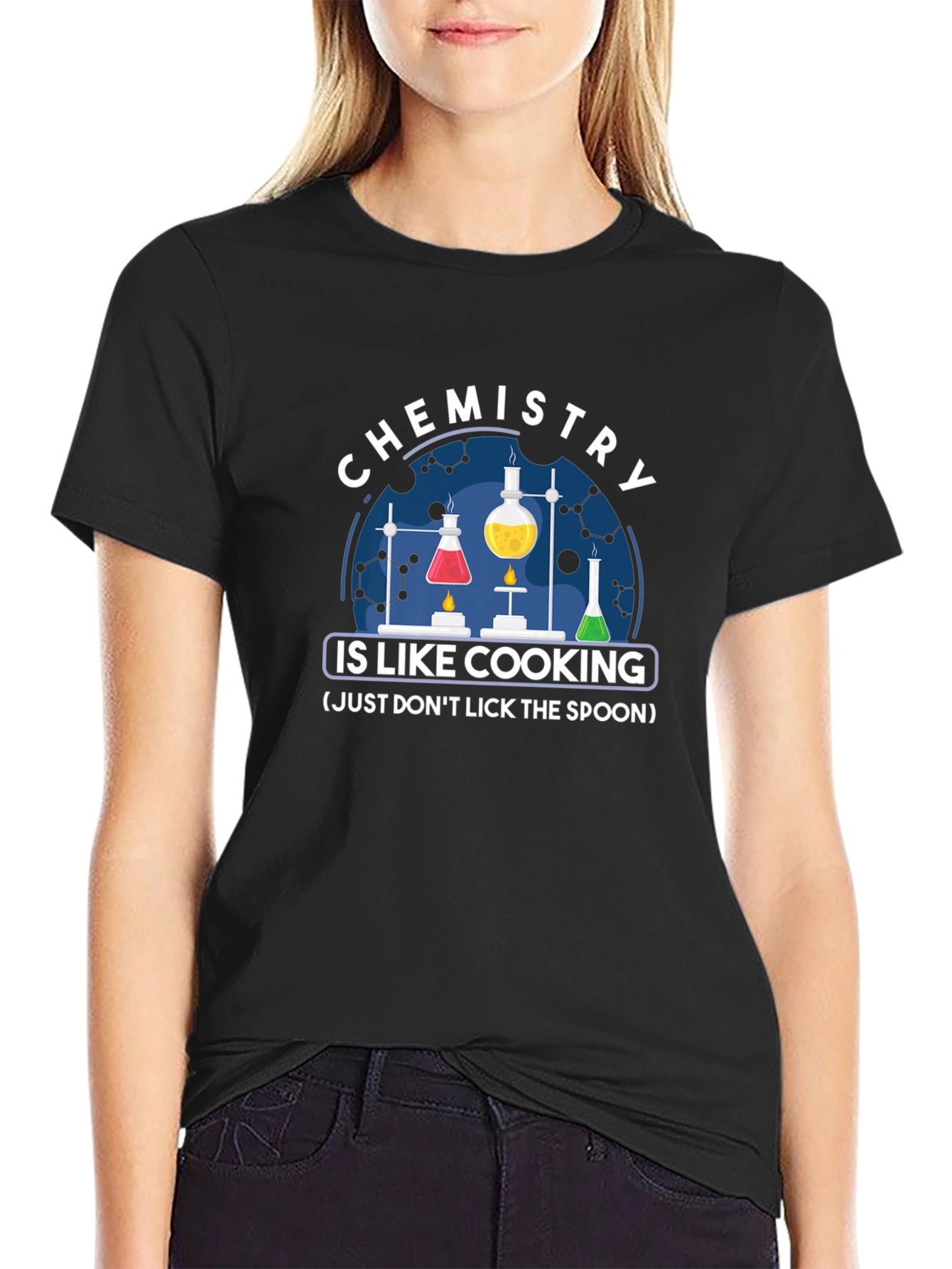 Chemistry Is Like Cooking Black T-Shirt