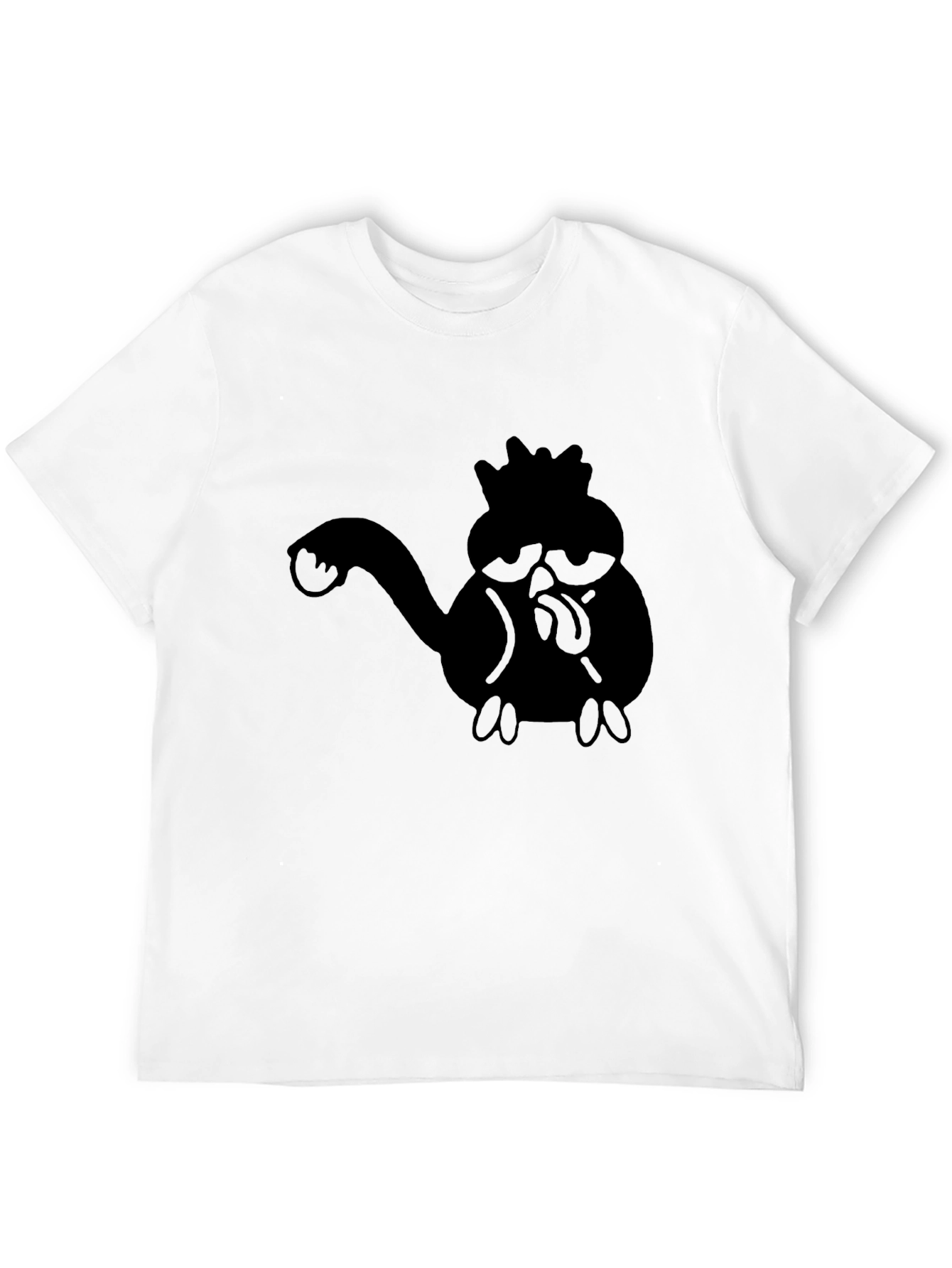 Black Graphic Tee - Funny Character