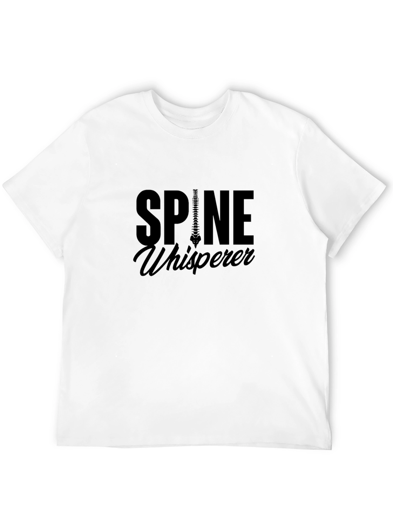 Spine Whisperer Black Graphic T-Shirt - Chiropractic Apparel