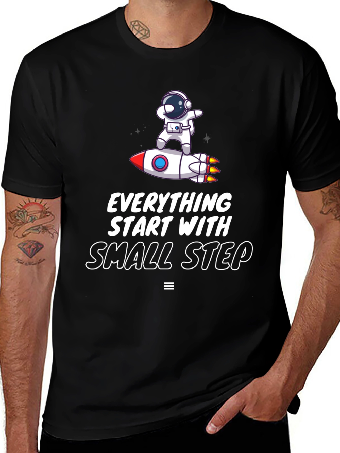 Astronaut Rocket Tee: Small Steps Matter
