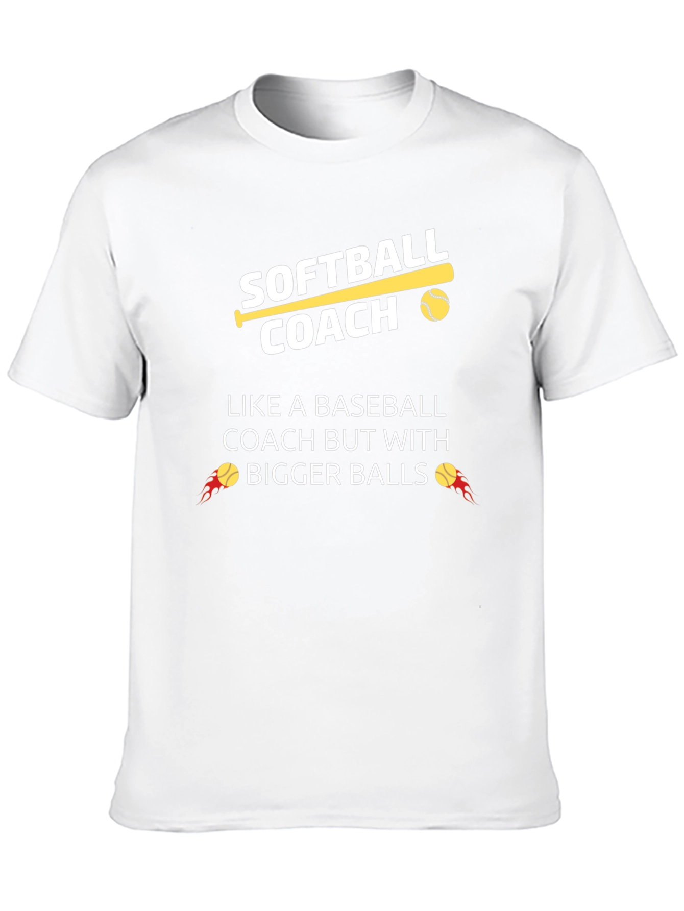 Softball Coach Funny Graphic T-Shirt