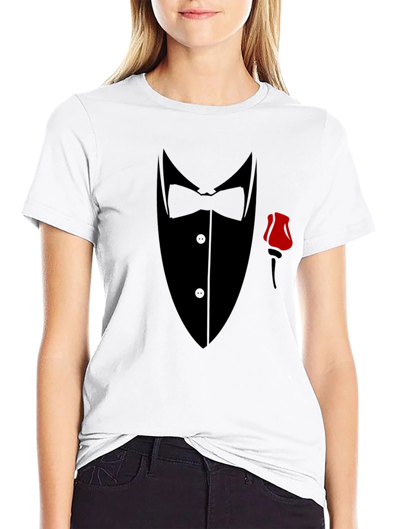 Tuxedo Graphic T-Shirt - Formal Wear Illusion