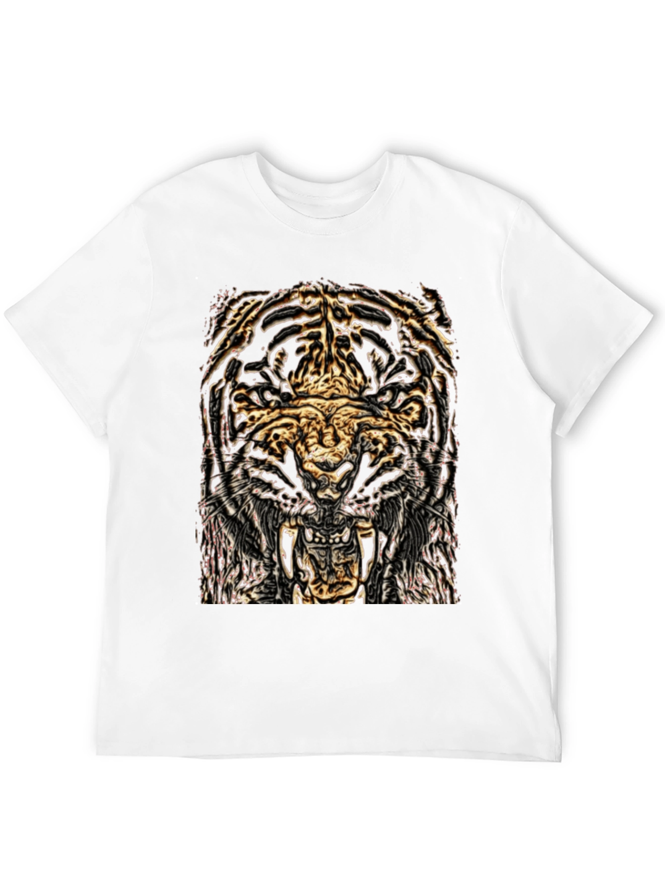 Tiger Graphic Black Tee - Fierce Style