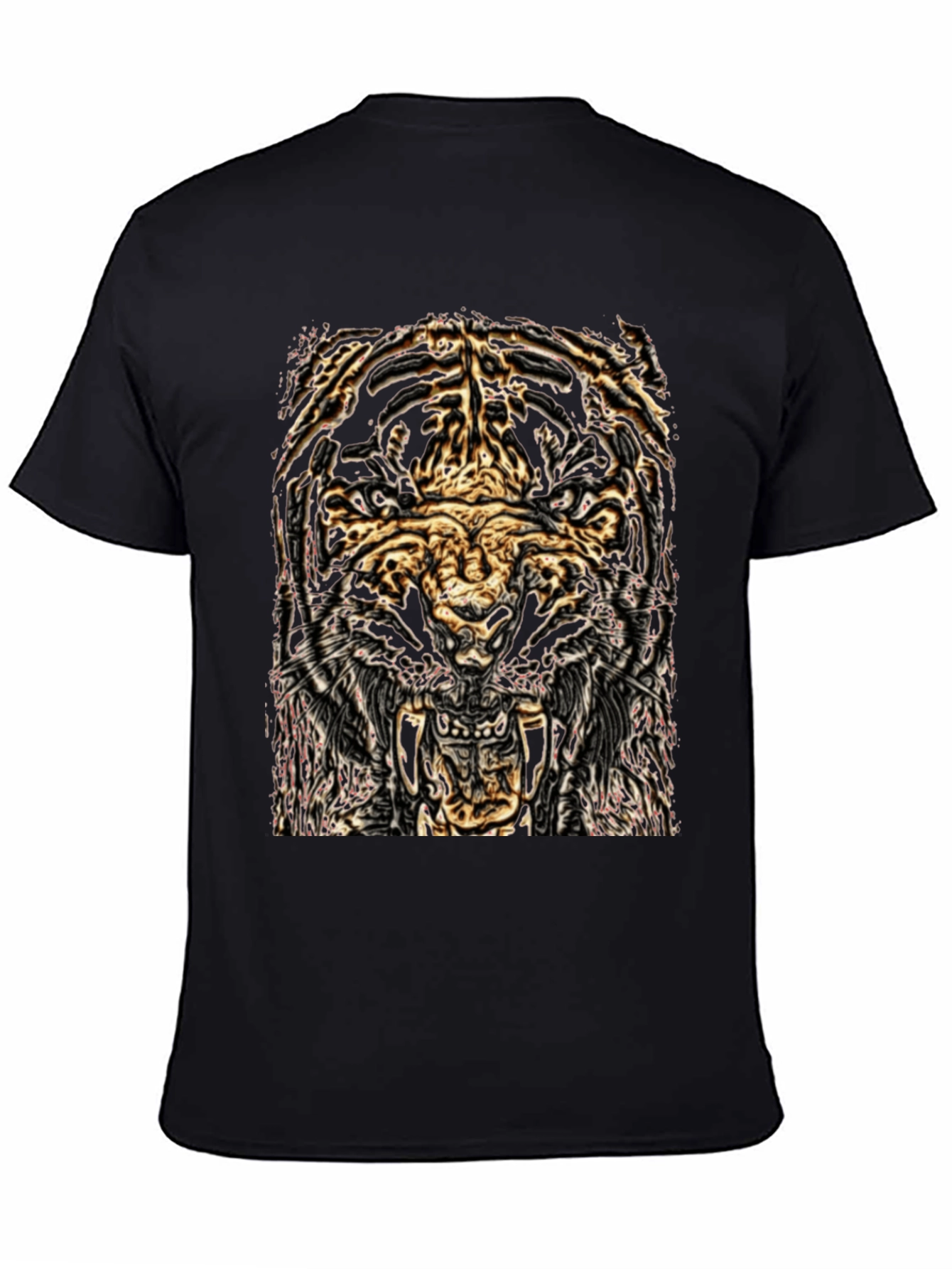Tiger Graphic Black Tee - Fierce Style