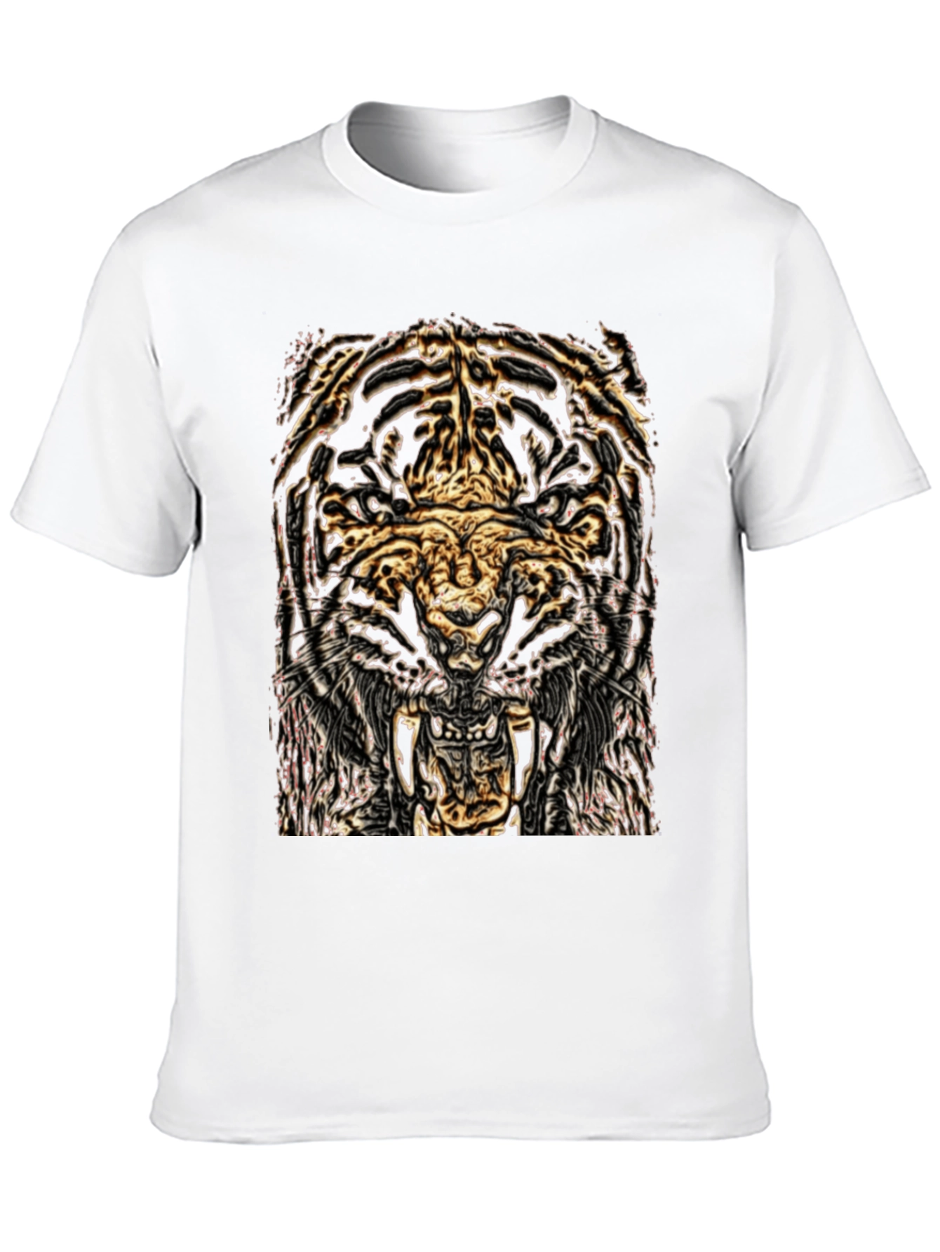 Tiger Graphic Black Tee - Fierce Style