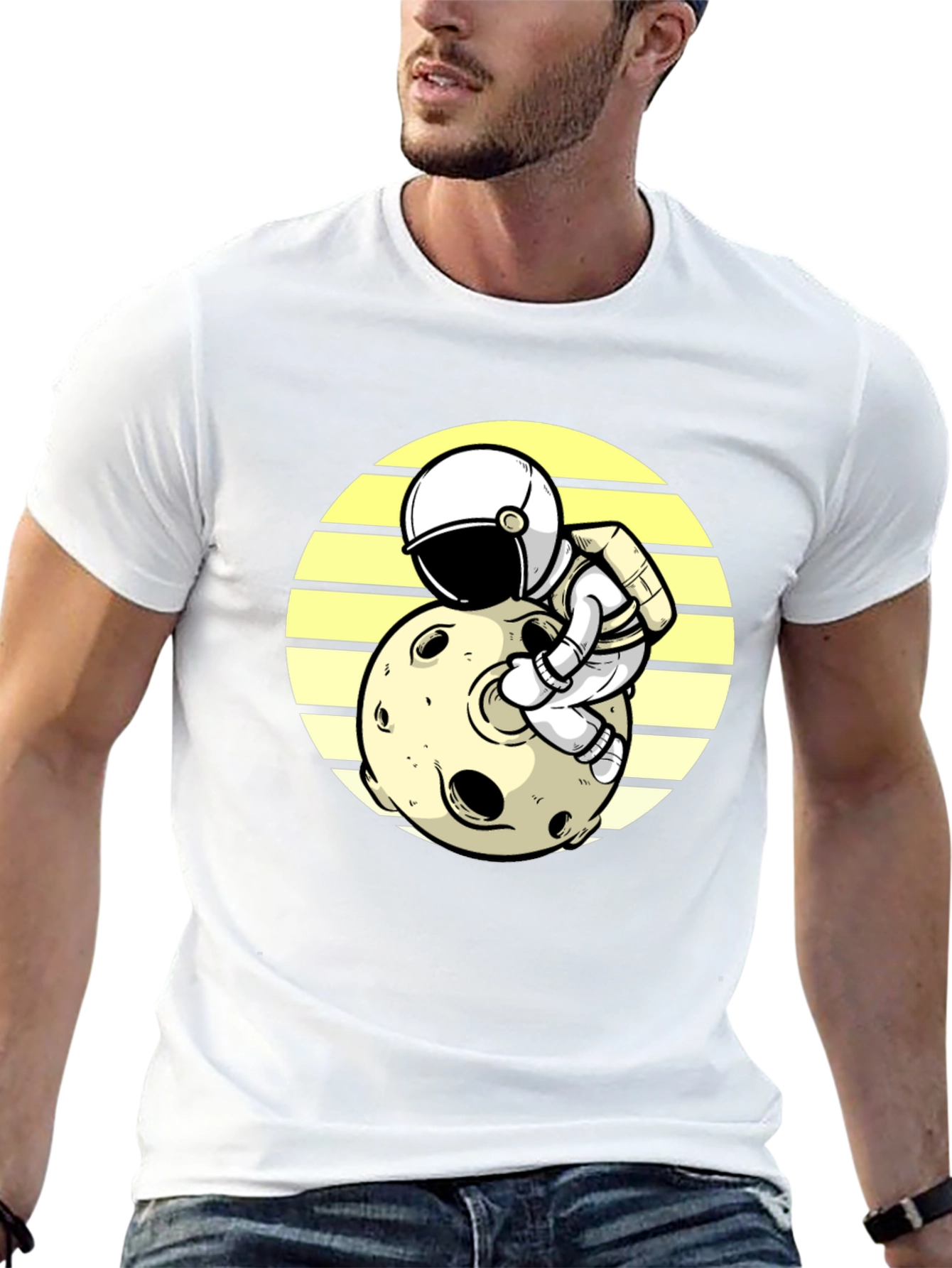 Astronaut Moon T-Shirt - Space Adventure