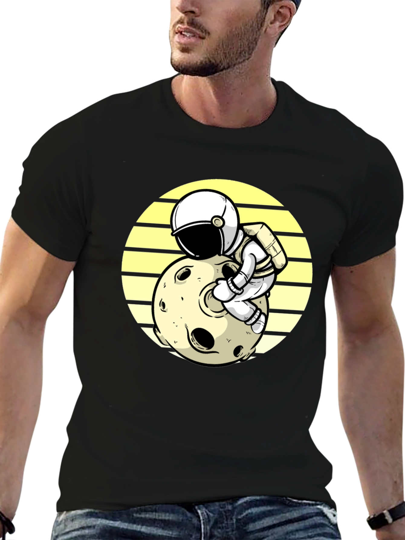 Astronaut Moon T-Shirt - Space Adventure