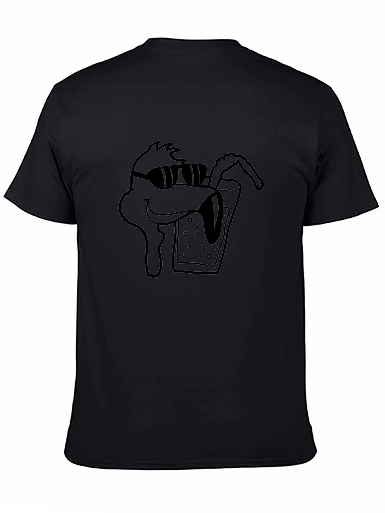 Cool Raven Sipping Drink T-Shirt