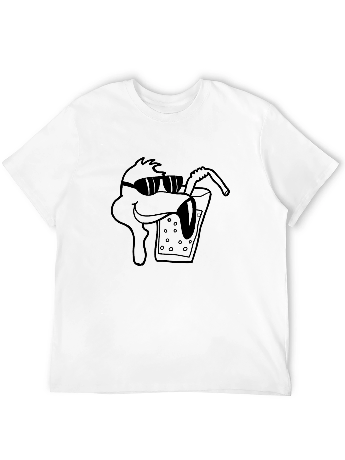 Cool Raven Sipping Drink T-Shirt