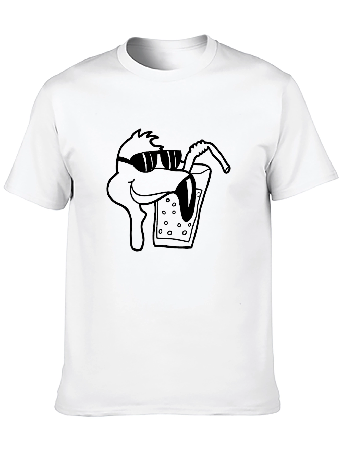 Cool Raven Sipping Drink T-Shirt