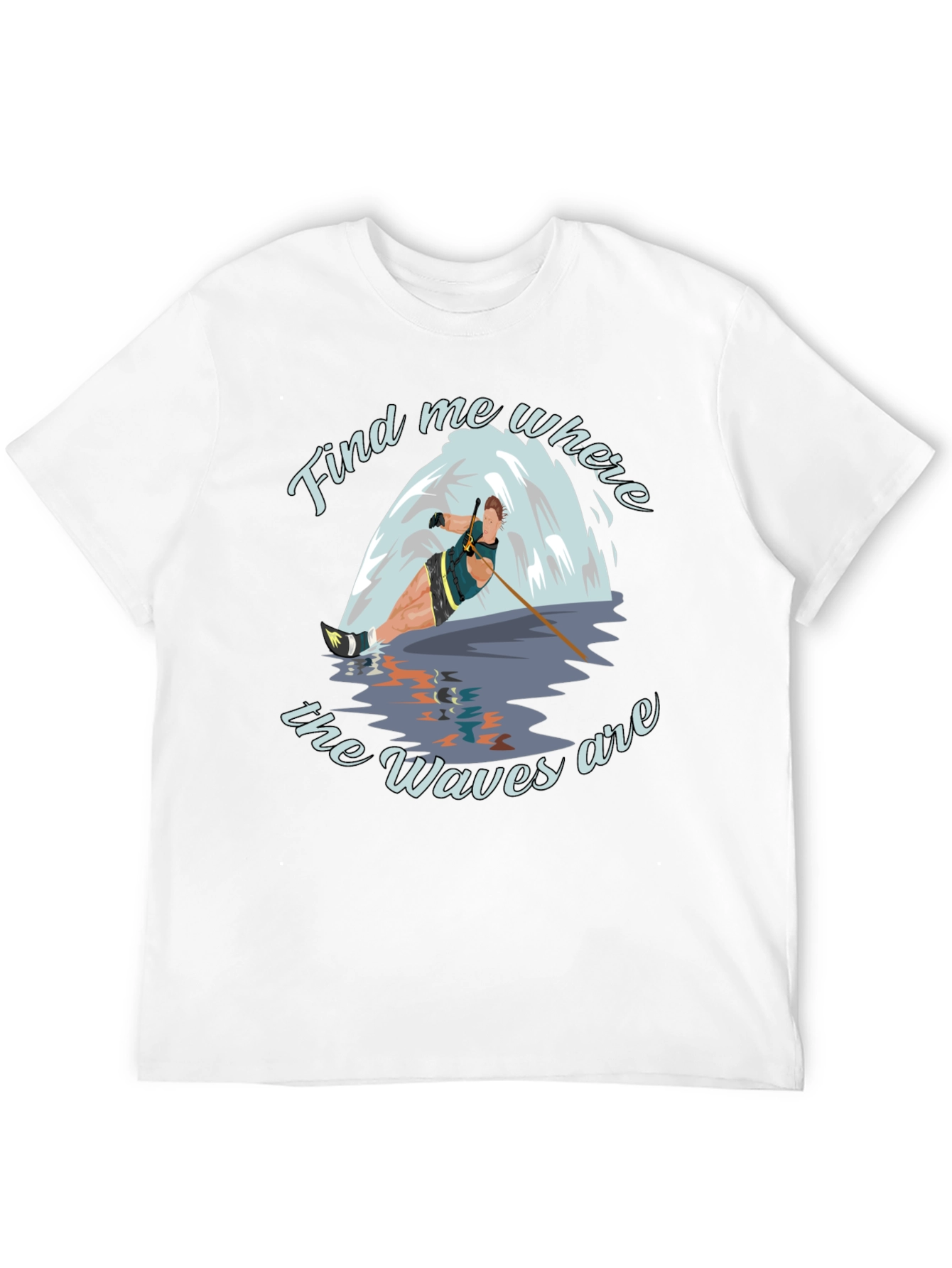 Waterskier Waves Graphic T-Shirt