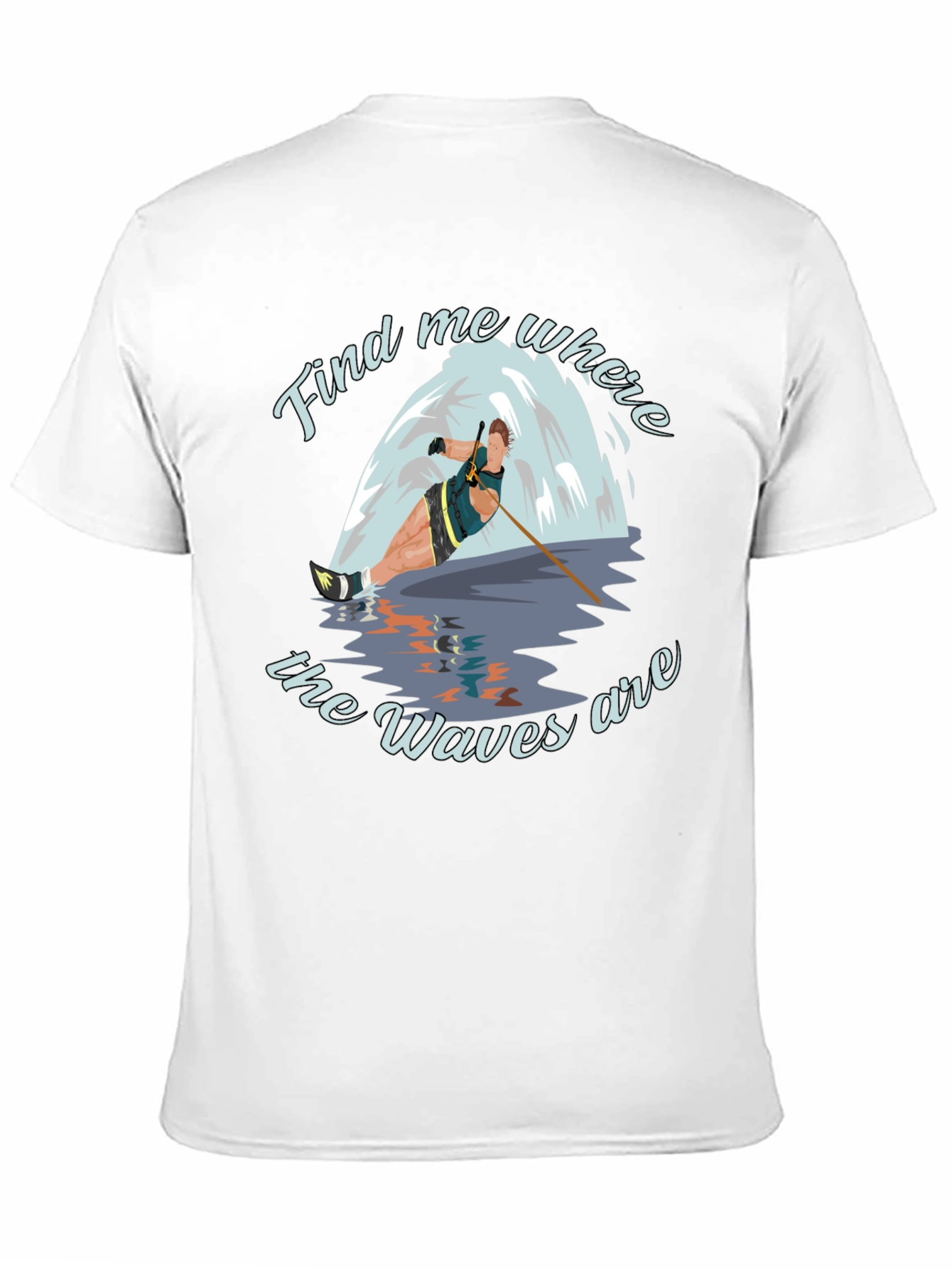 Waterskier Waves Graphic T-Shirt