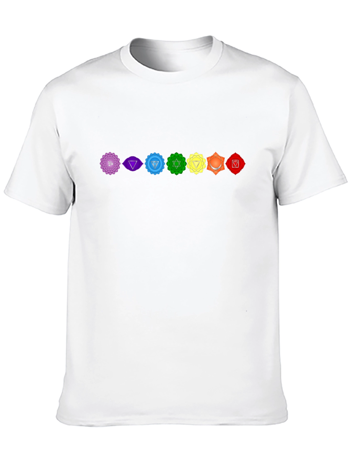 Chakra Symbol T-Shirt - Spiritual Design Black Tee