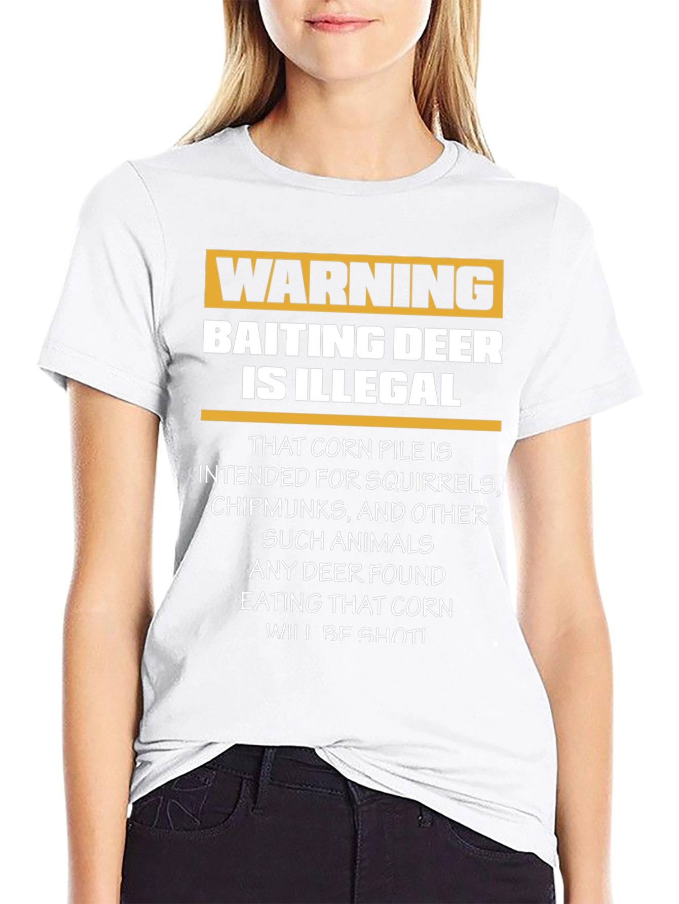 Warning Baiting Deer Illegal T-Shirt