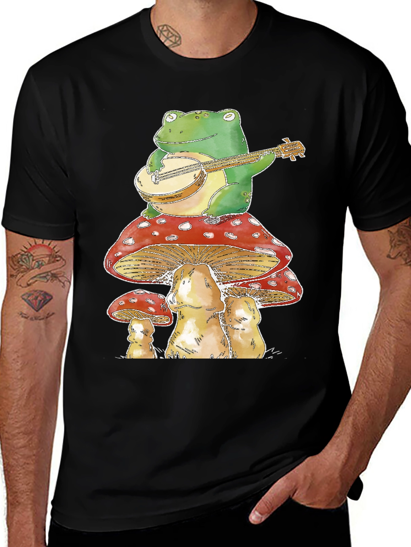 Frog Banjo Mushroom T-Shirt