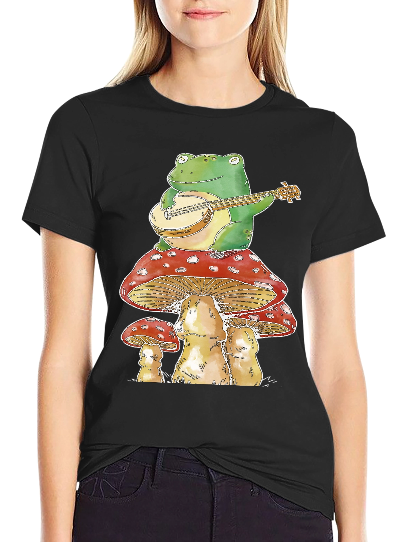 Frog Banjo Mushroom T-Shirt