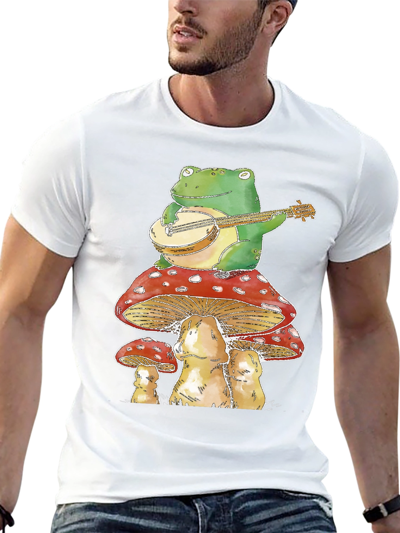 Frog Banjo Mushroom T-Shirt