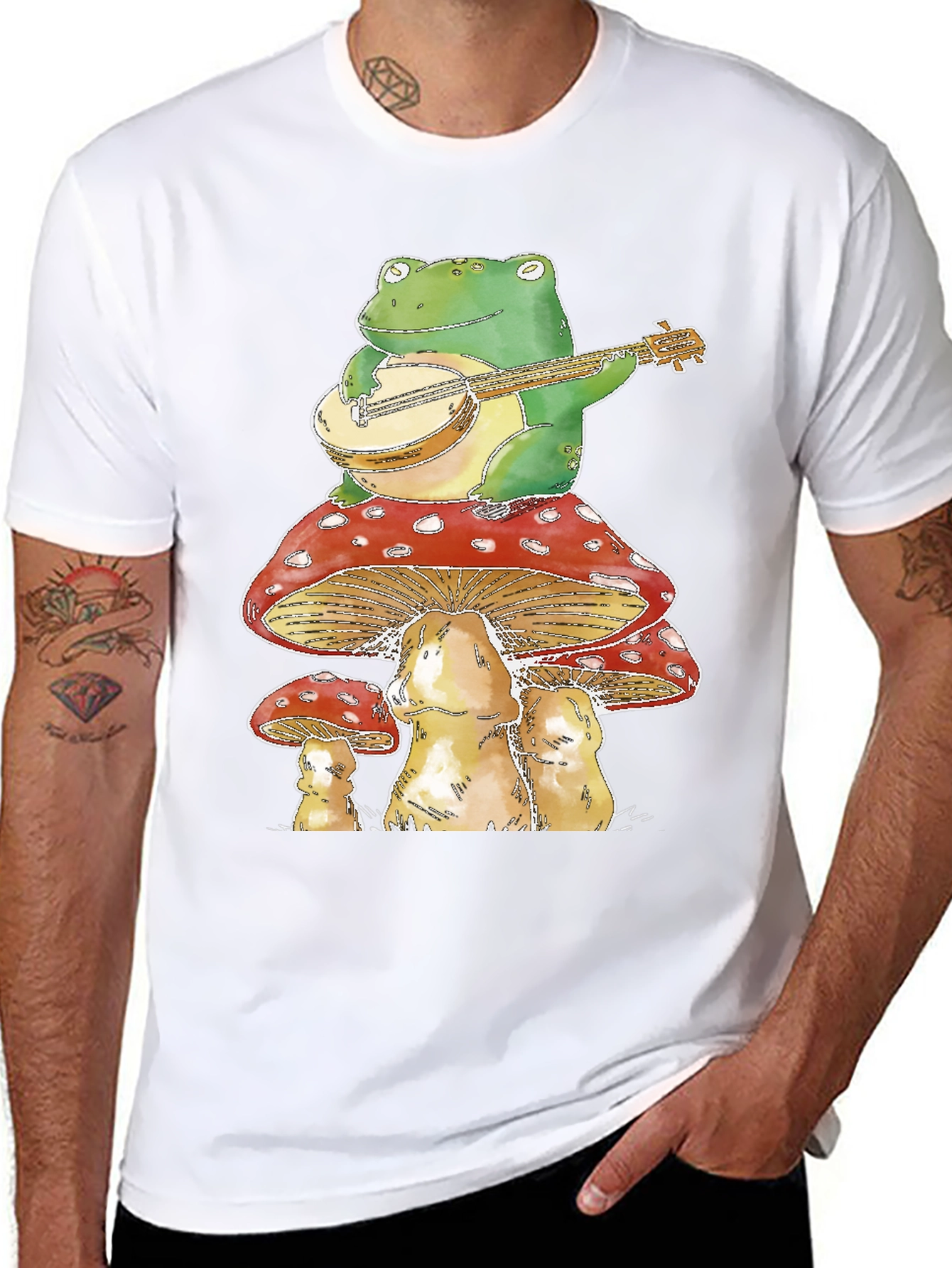 Frog Banjo Mushroom T-Shirt