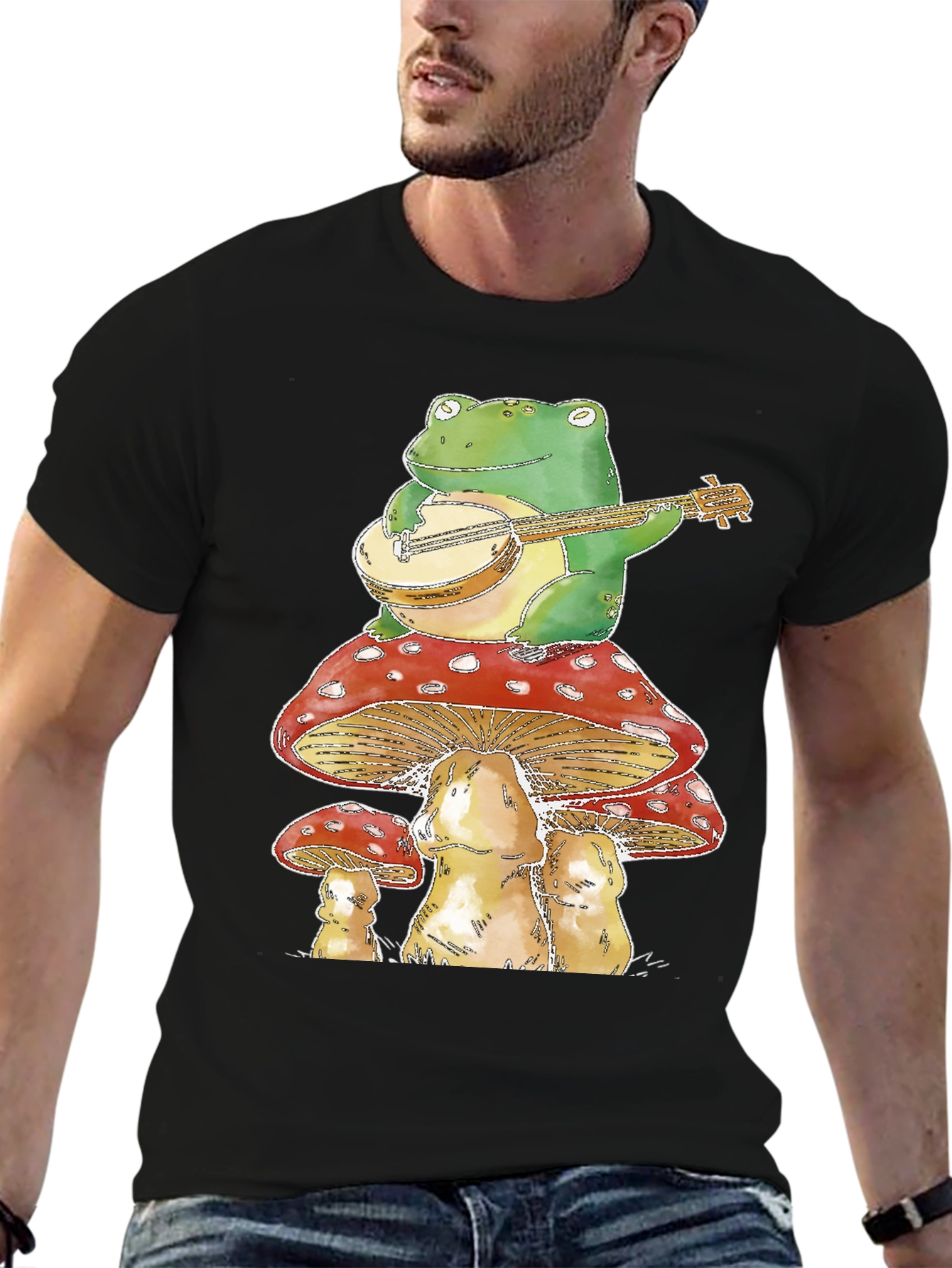 Frog Banjo Mushroom T-Shirt
