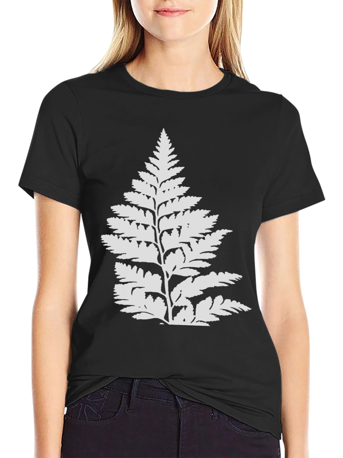Fern Graphic Black T-Shirt | Nature Tee